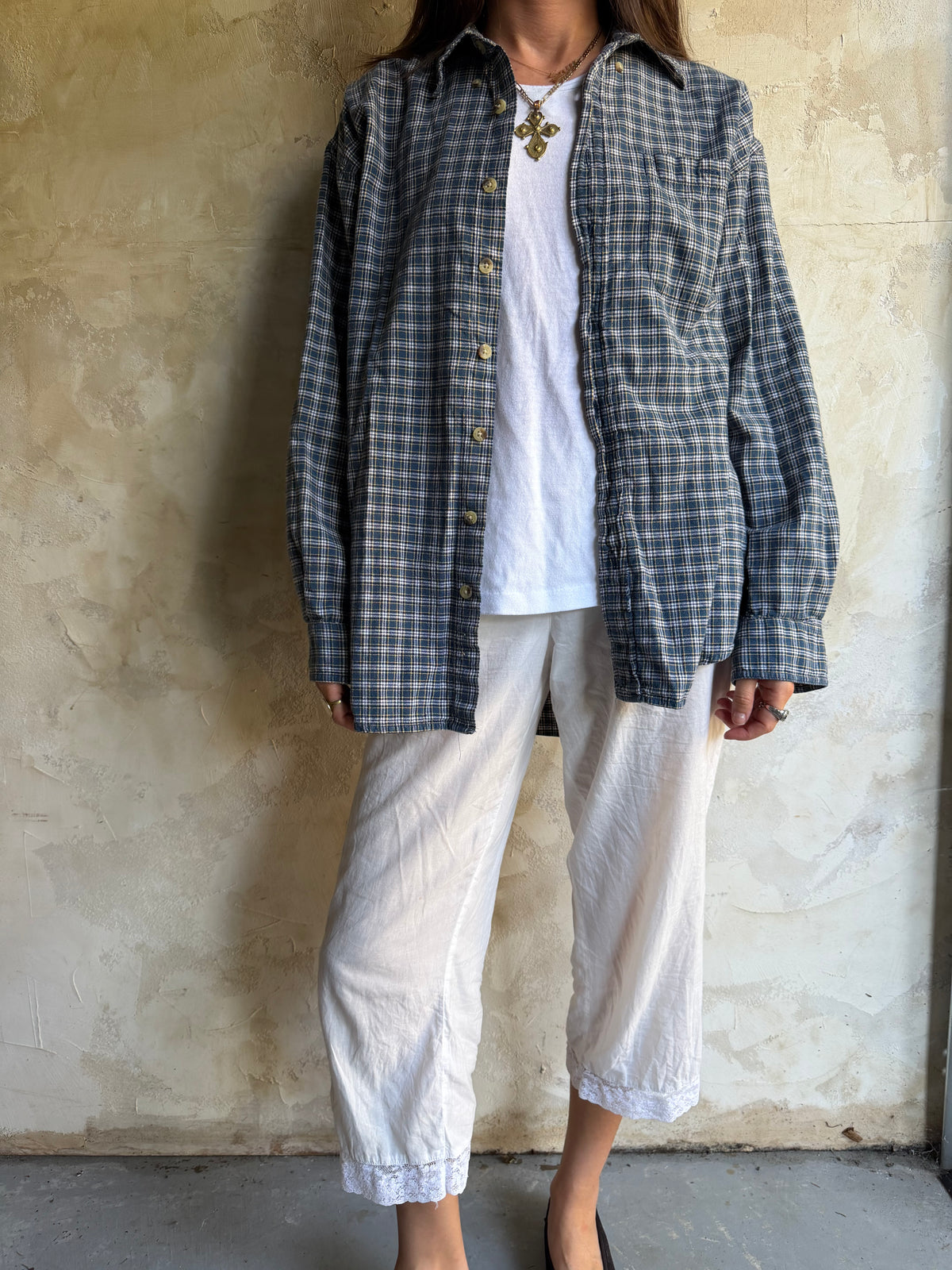 Blue Checkered Button Up