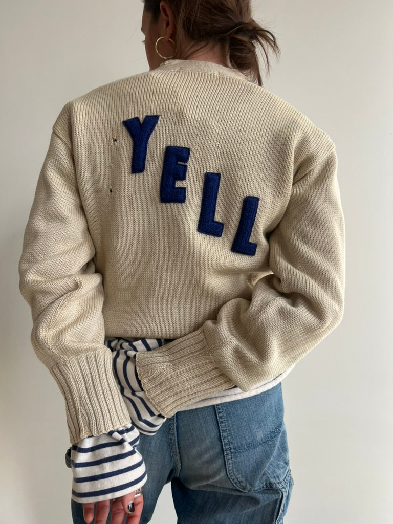 Suuuper Distressed Wool Varsity Sweater