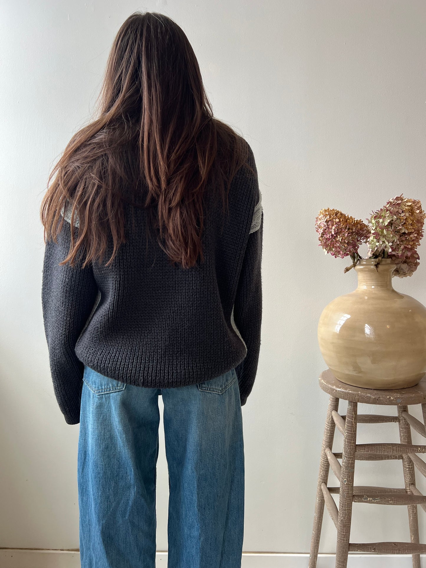 Chunky Ribbed Charcoal Grey Knit