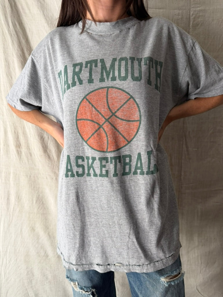 Grey Distressed Dartmouth Tee