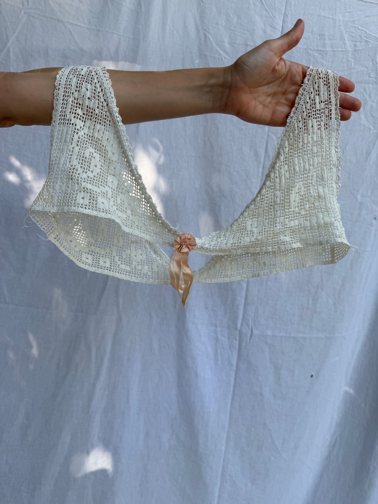 Cream Crochet Chest Accessory