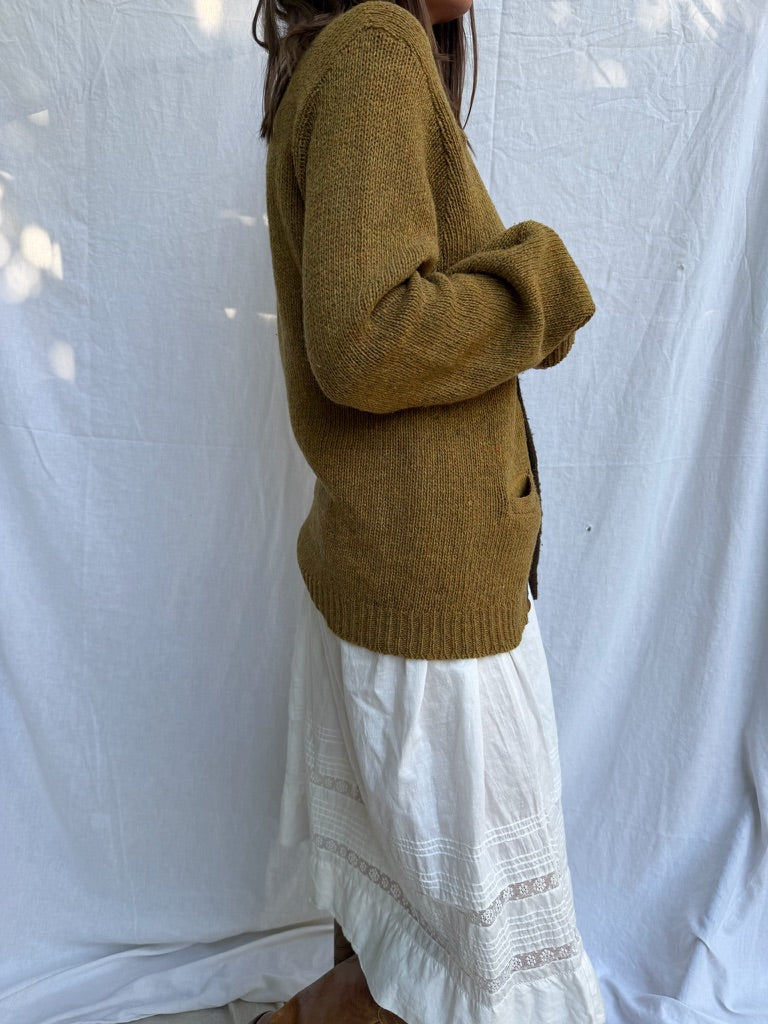 Ochre Wool Cardigan