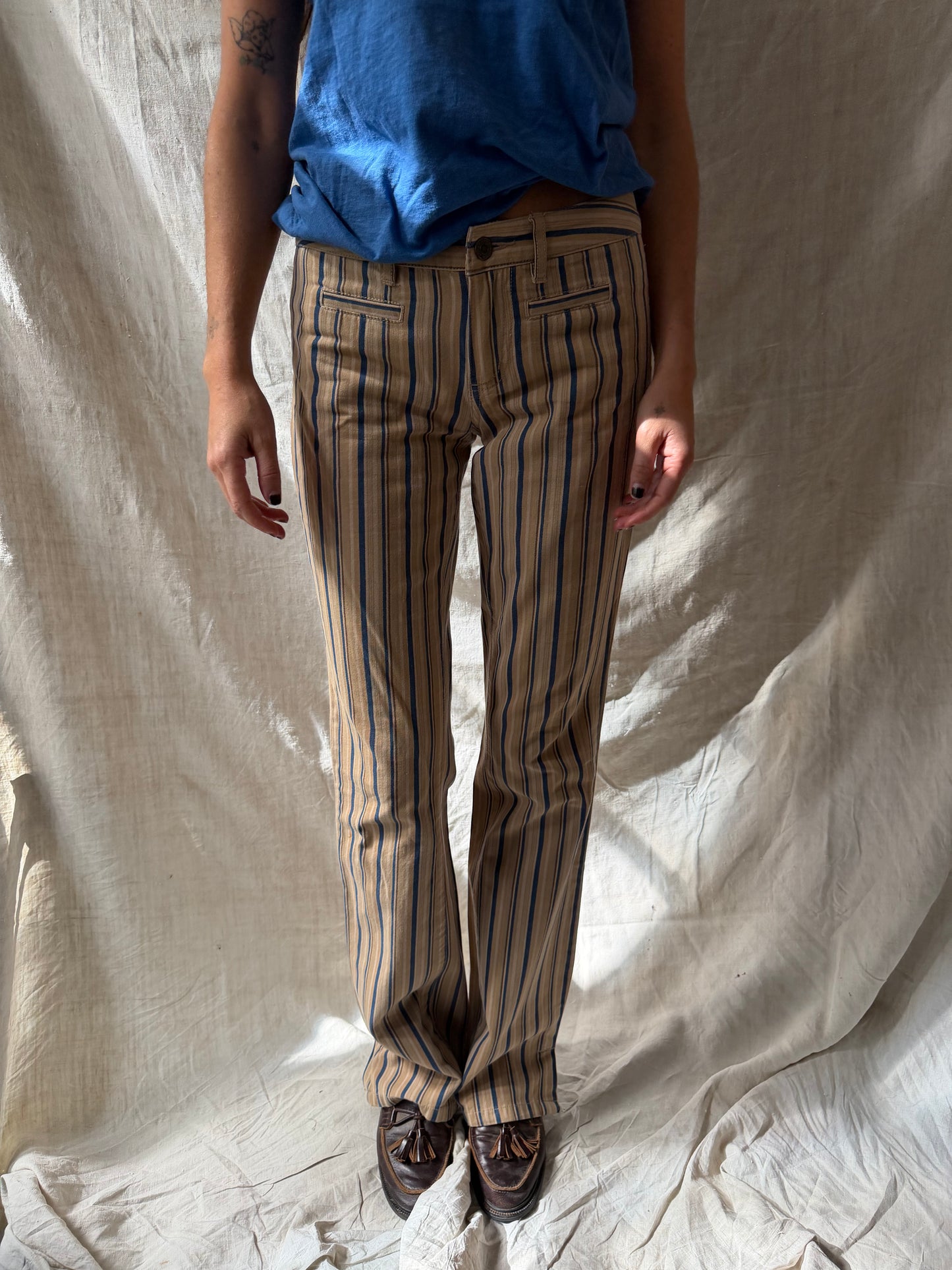 90s Striped Flares