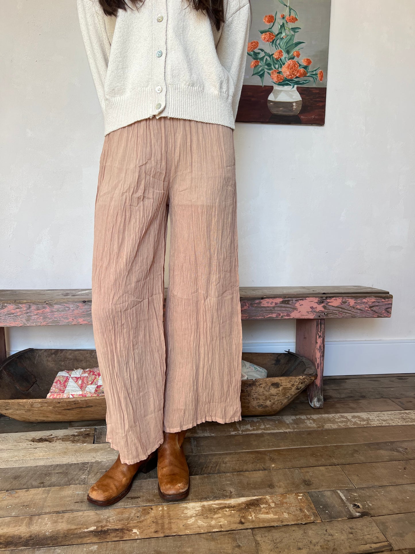 Oaxacan Peach Cotton Pant
