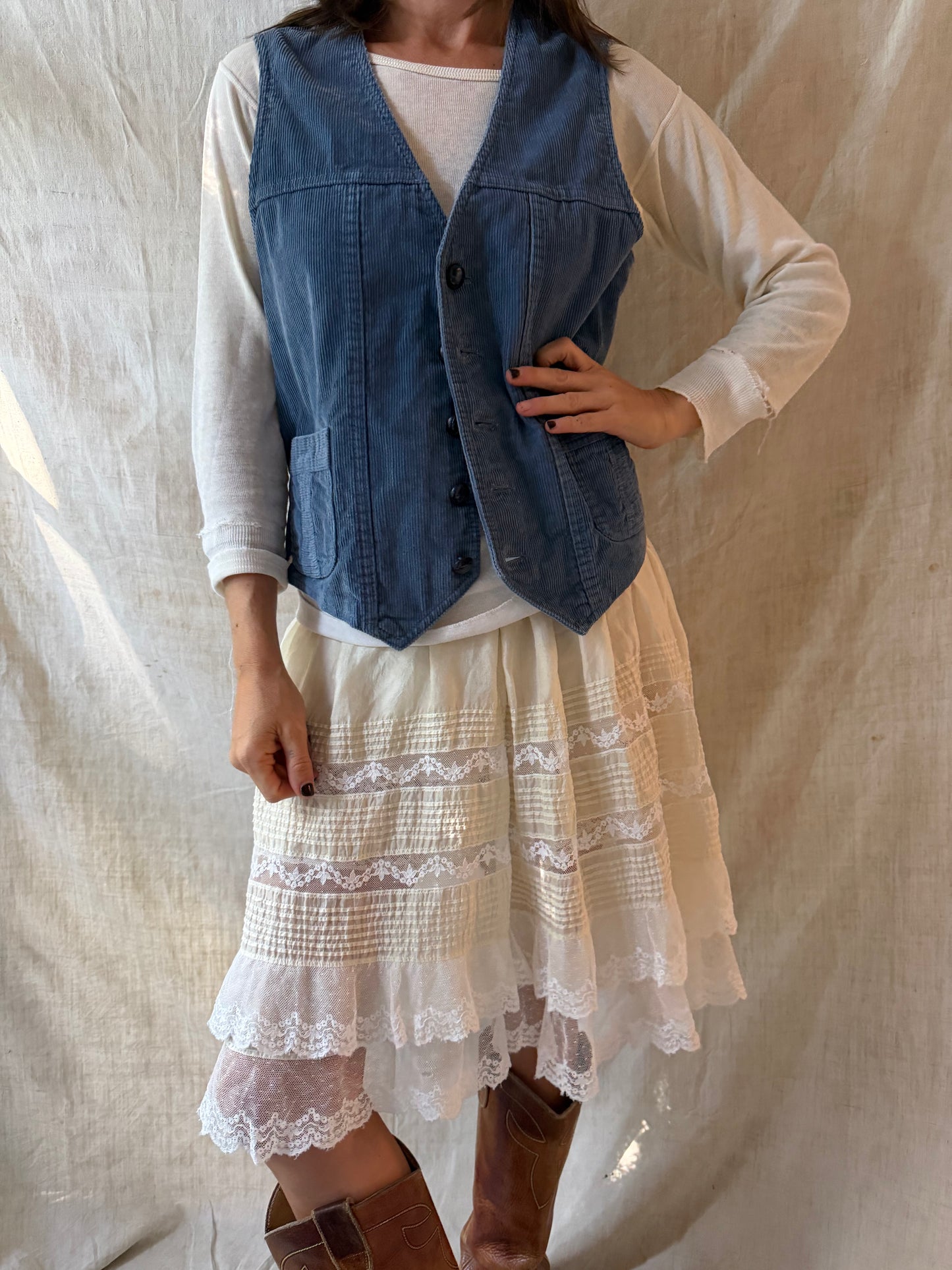 Blue Corduroy Vest