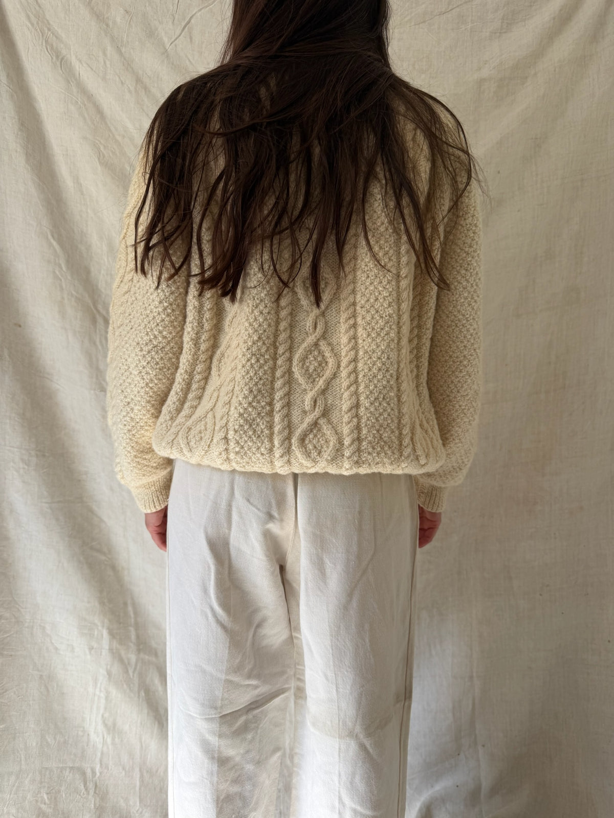 Chunky Cream Wool Sweater