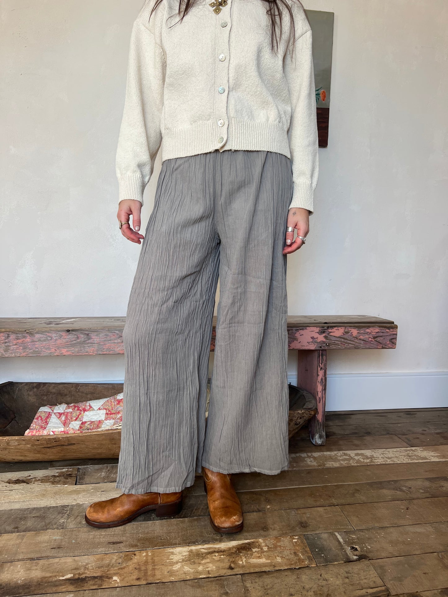 Oaxacan Grey Cotton Pant