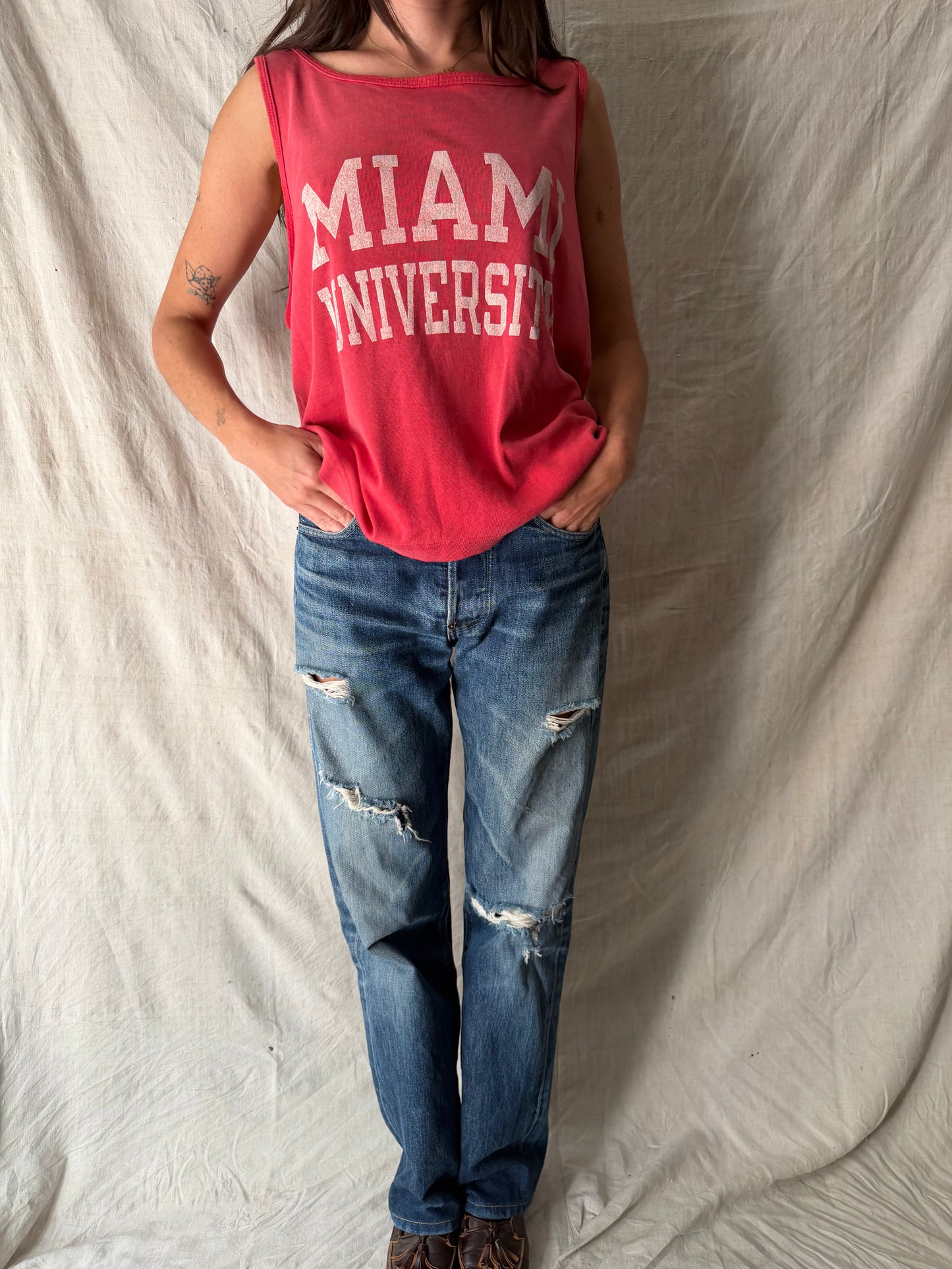 Faded Red Miami Uni Tank