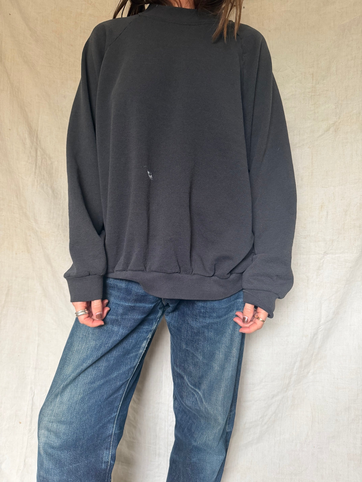 Faded Black Crewneck