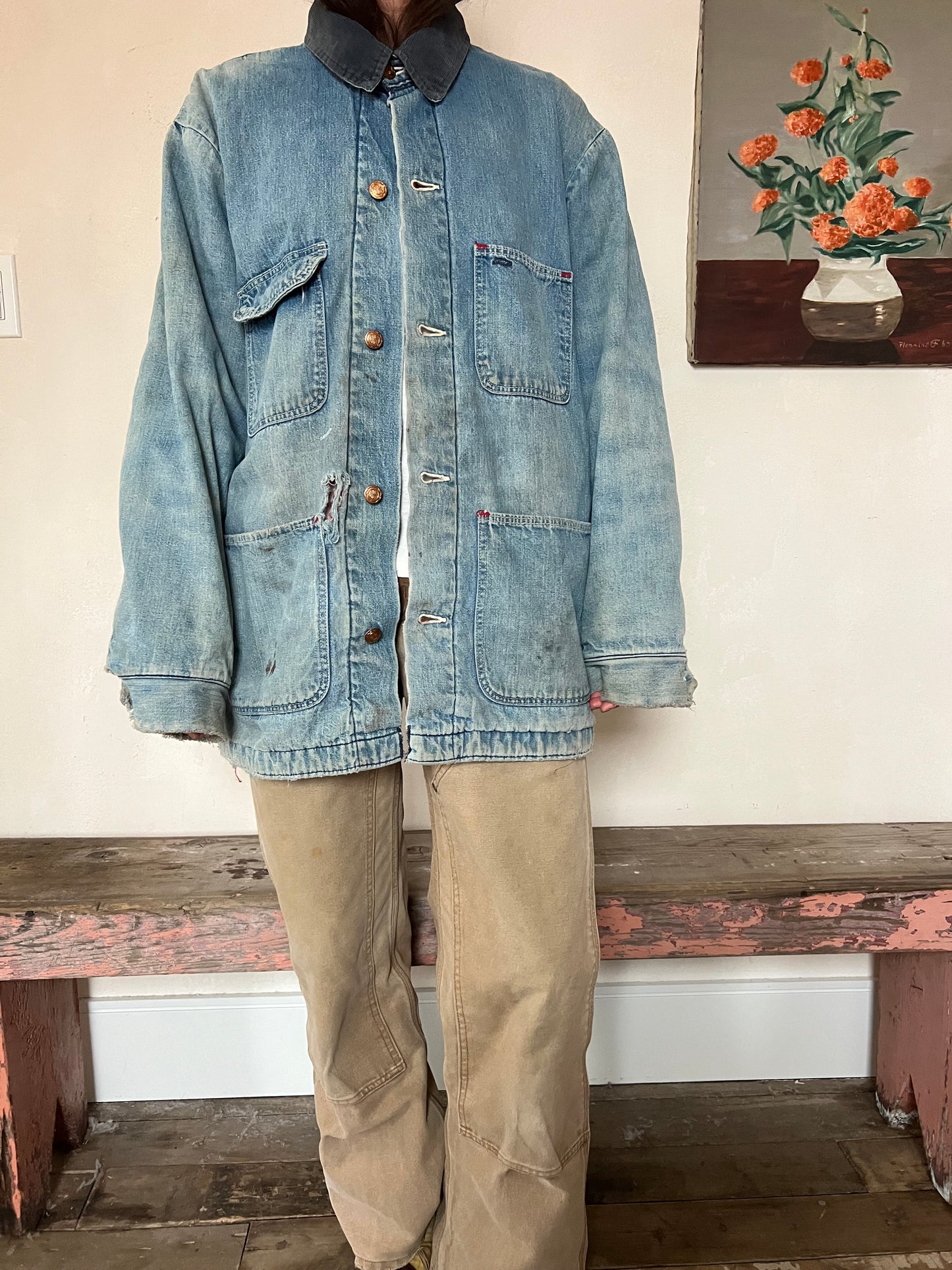 Worn Denim Chore Jacket