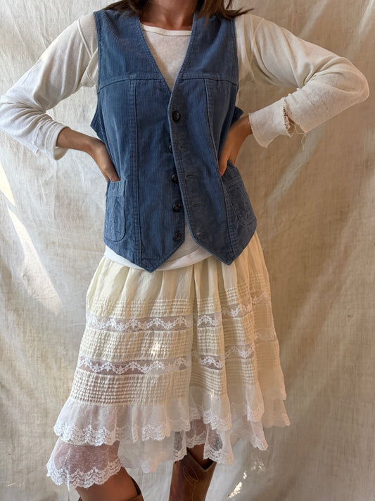 Blue Corduroy Vest