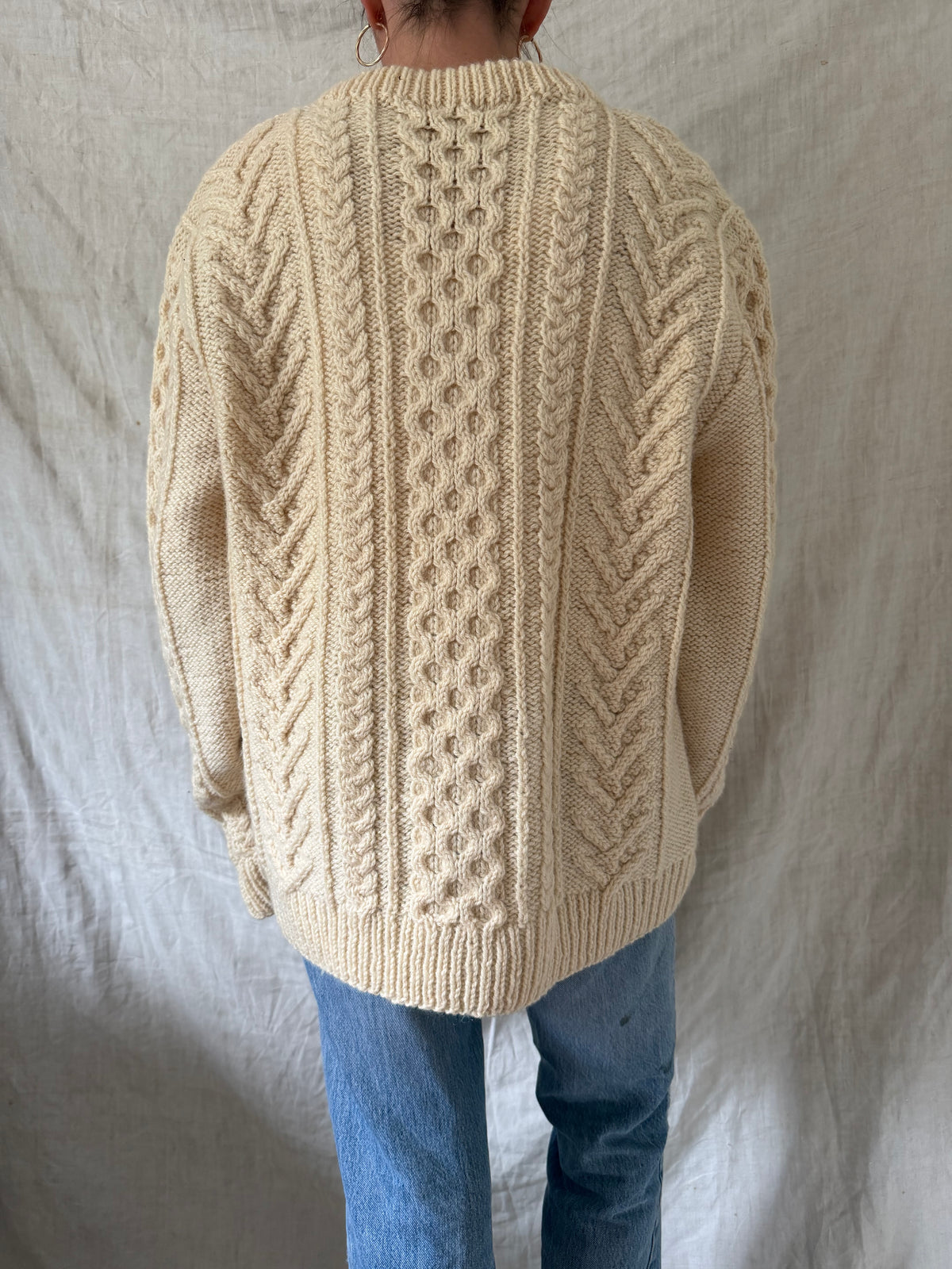 Irish Wool Fisherman Sweater 01