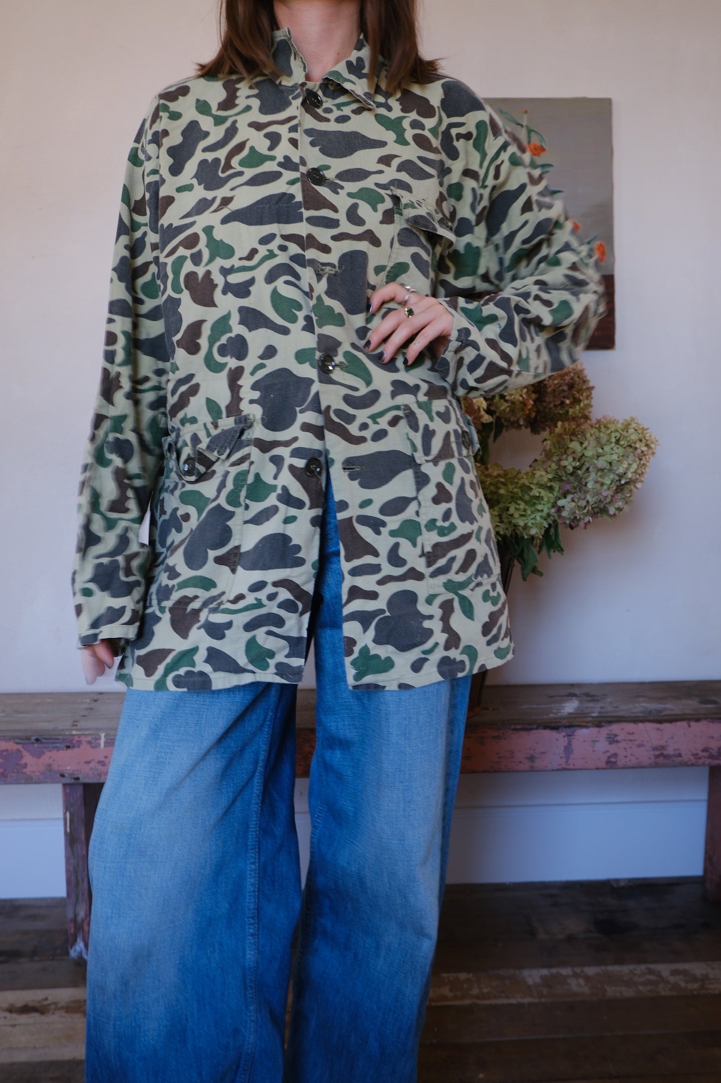 Cotton Camo Button-Up
