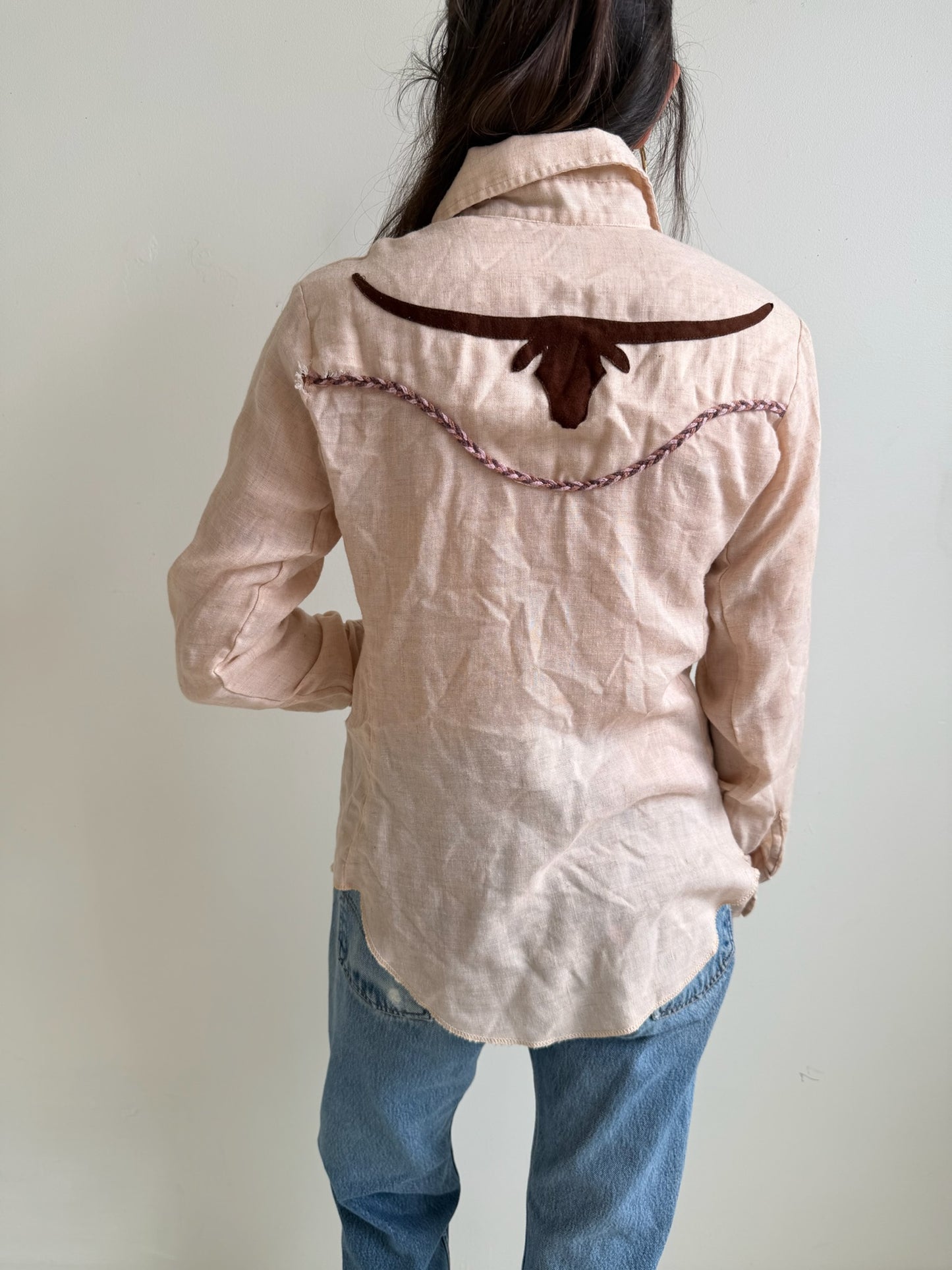 Peachy Western Button Up
