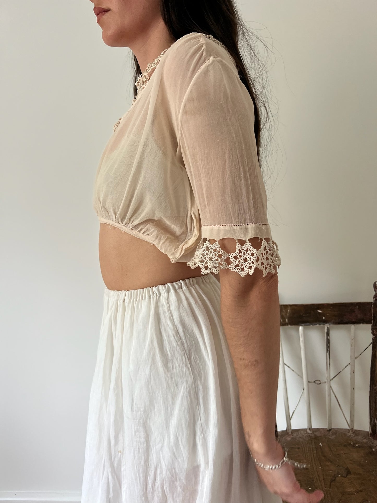 Victorian Silk Crochet Cami