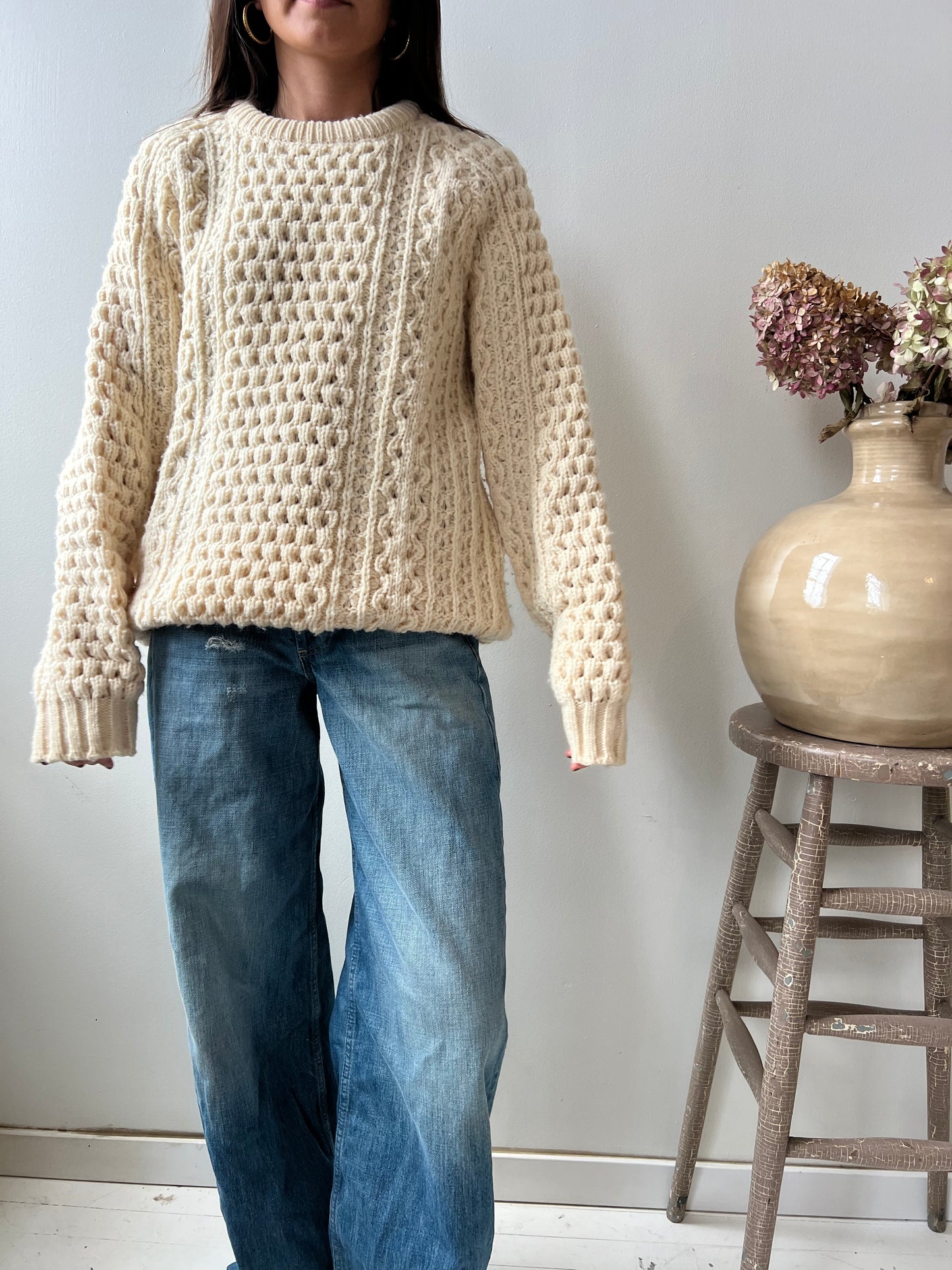 Cream Irish Fisherman Sweater