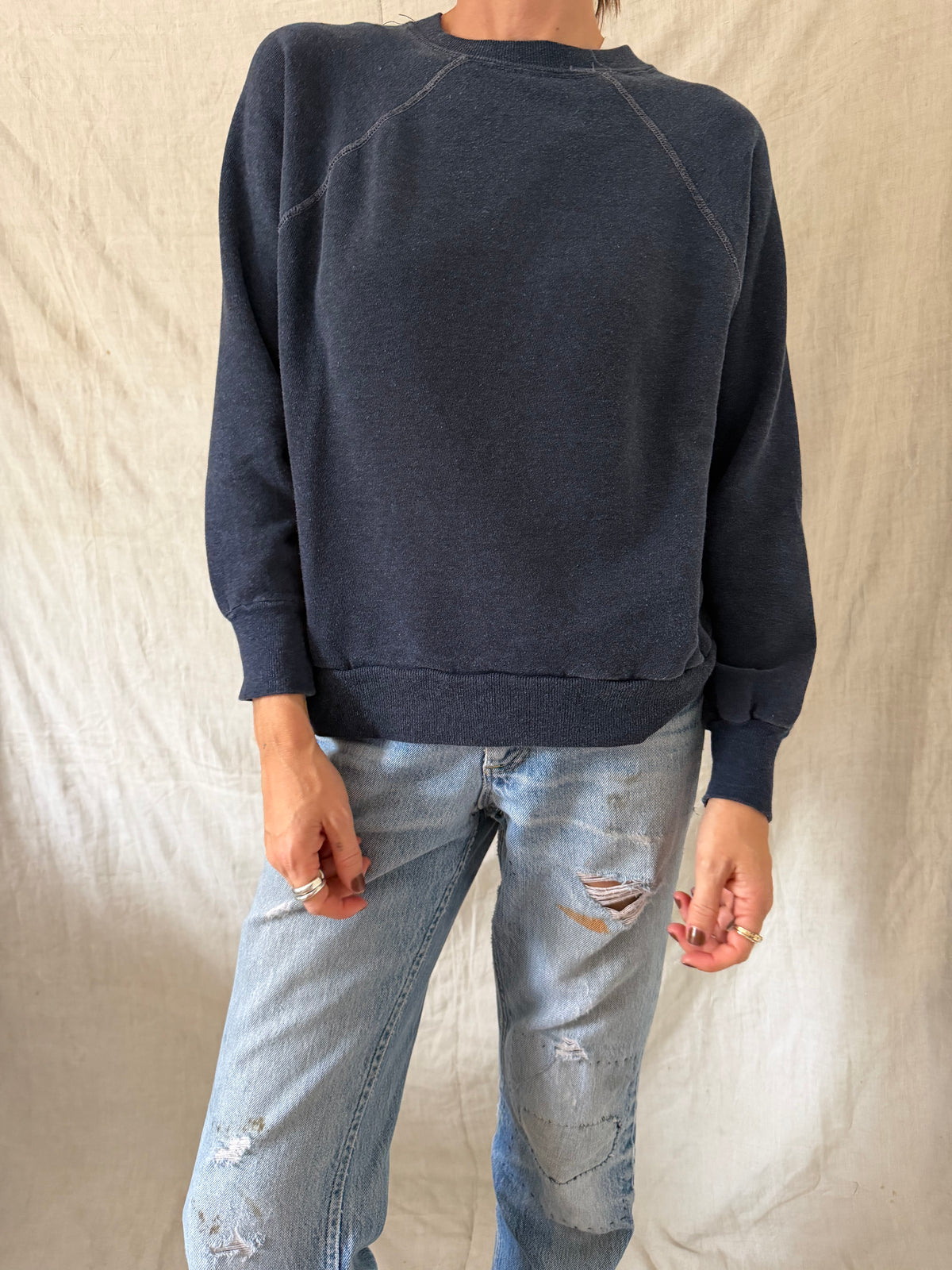 Blank Navy Crewneck