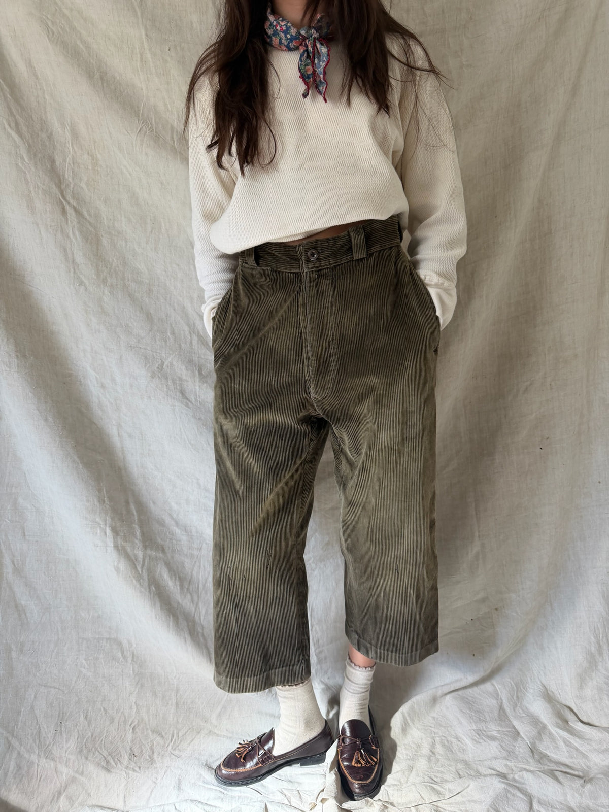 French Workwear Corduroy Culotte