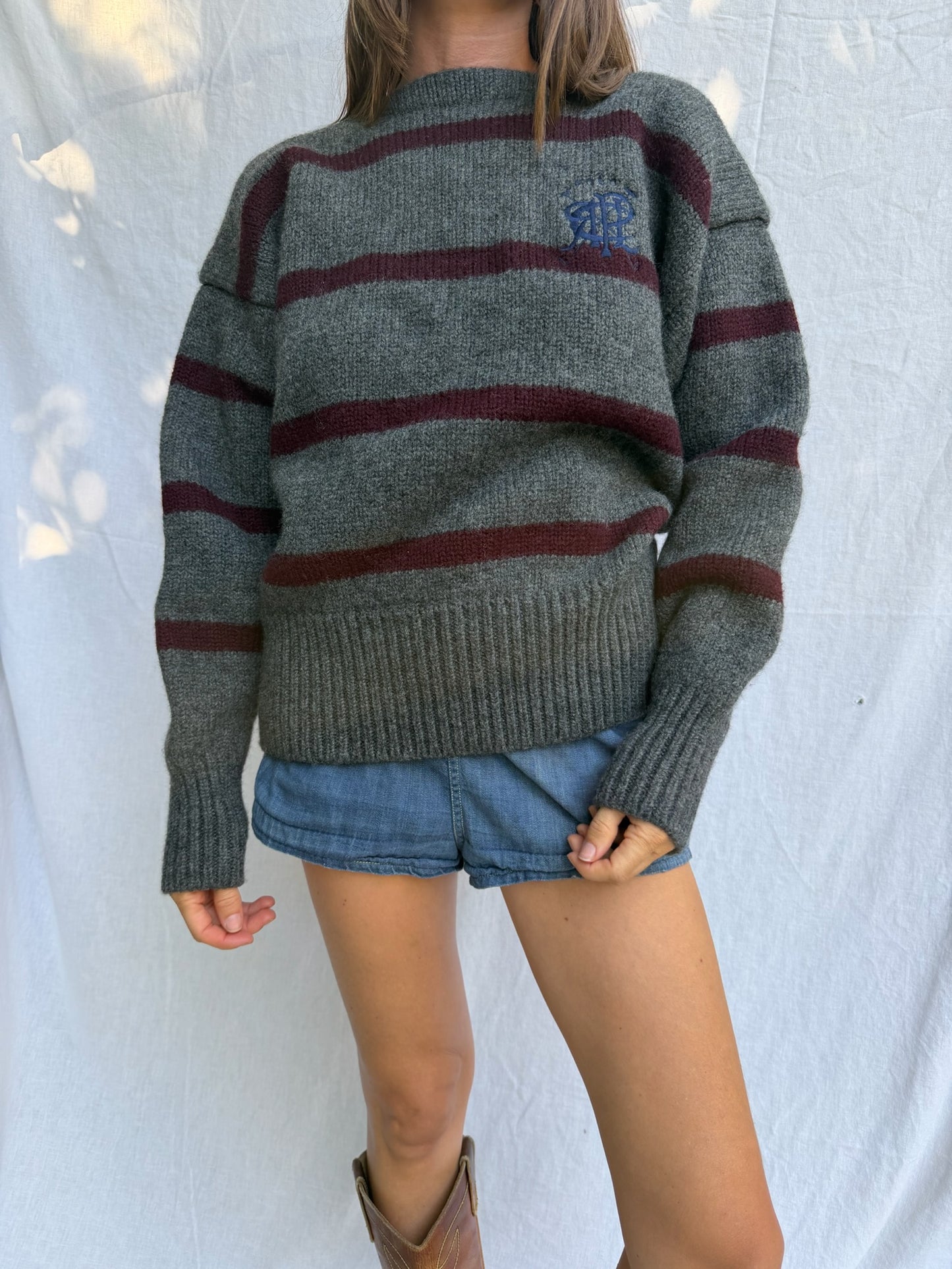 Striped Polo Sweater
