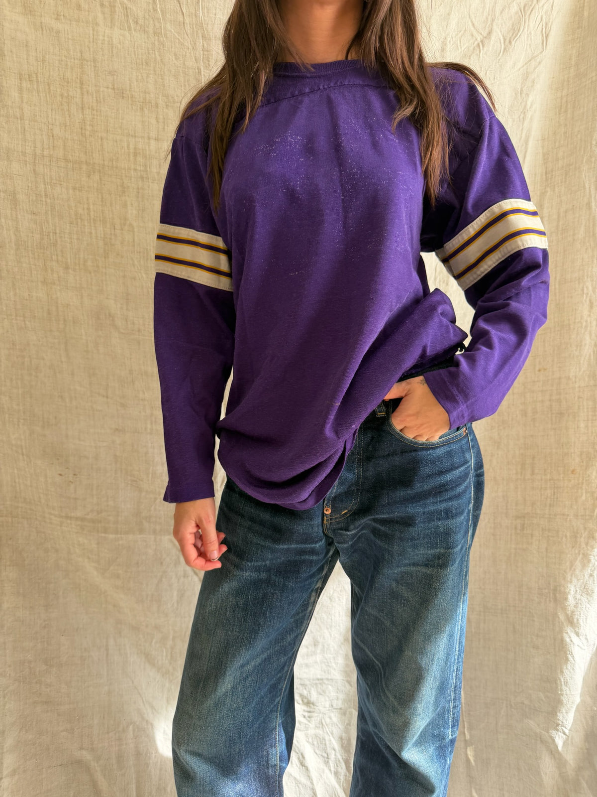Purple Faded Football Jersey