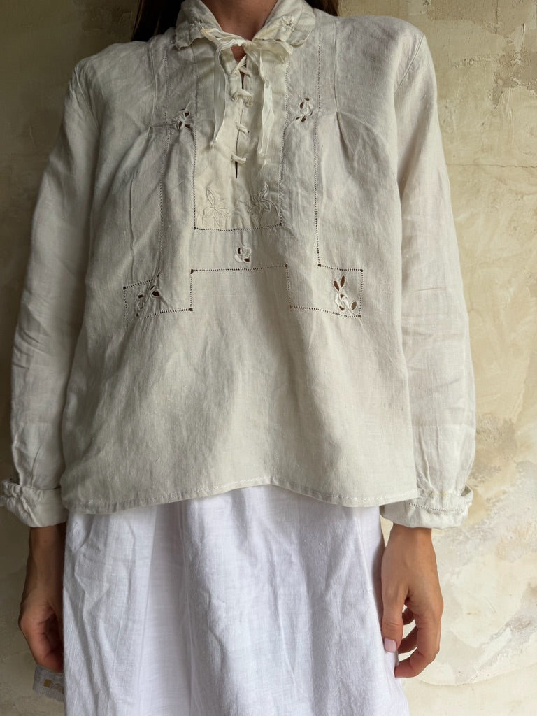 Antique Italian Linen Blouse