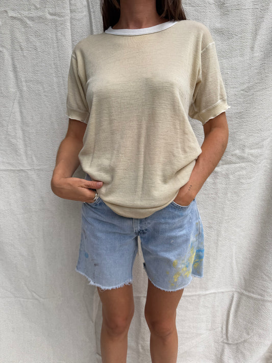Cream Wool Undershirt