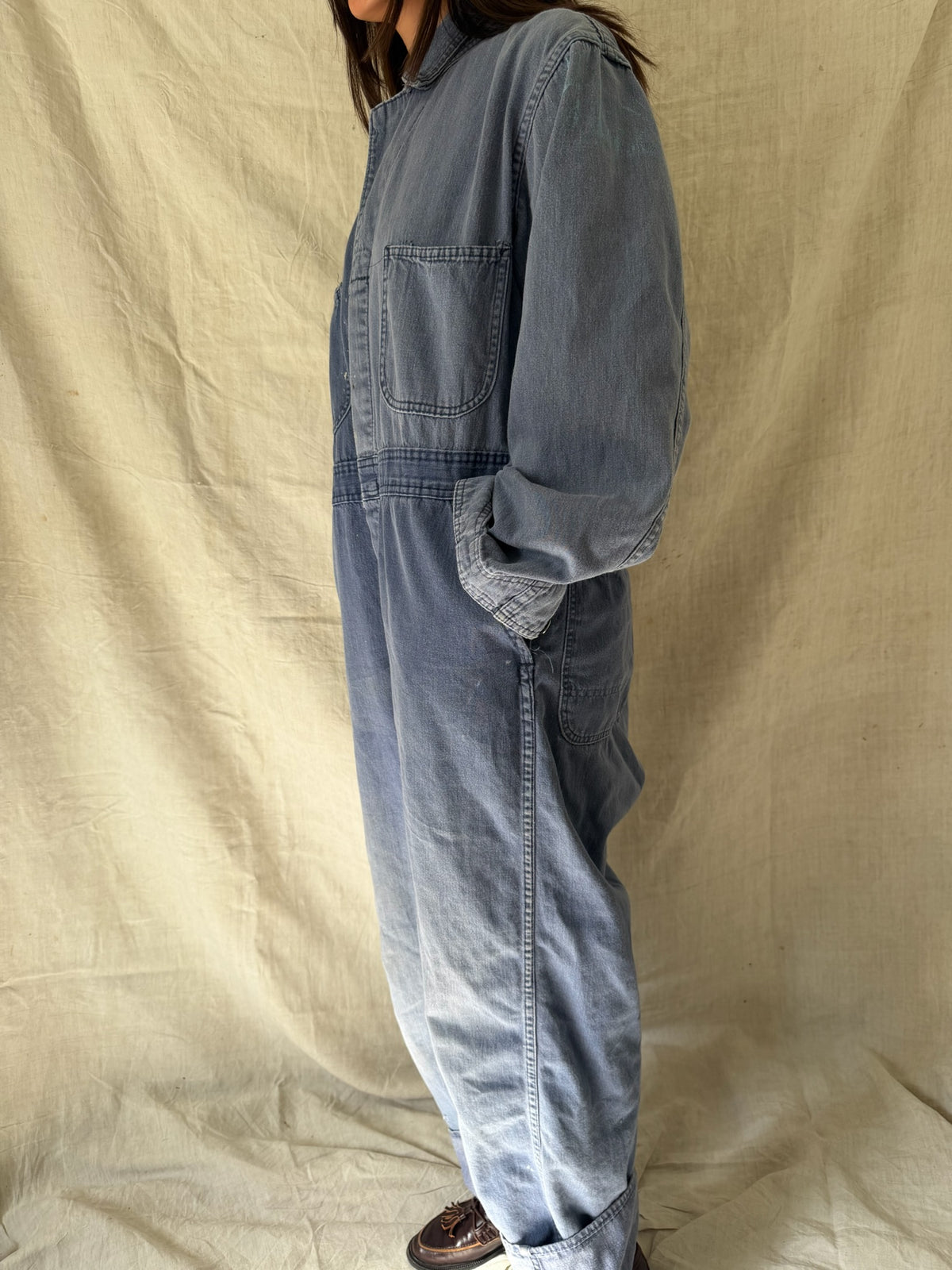 Faded Denim Painters Coveralls