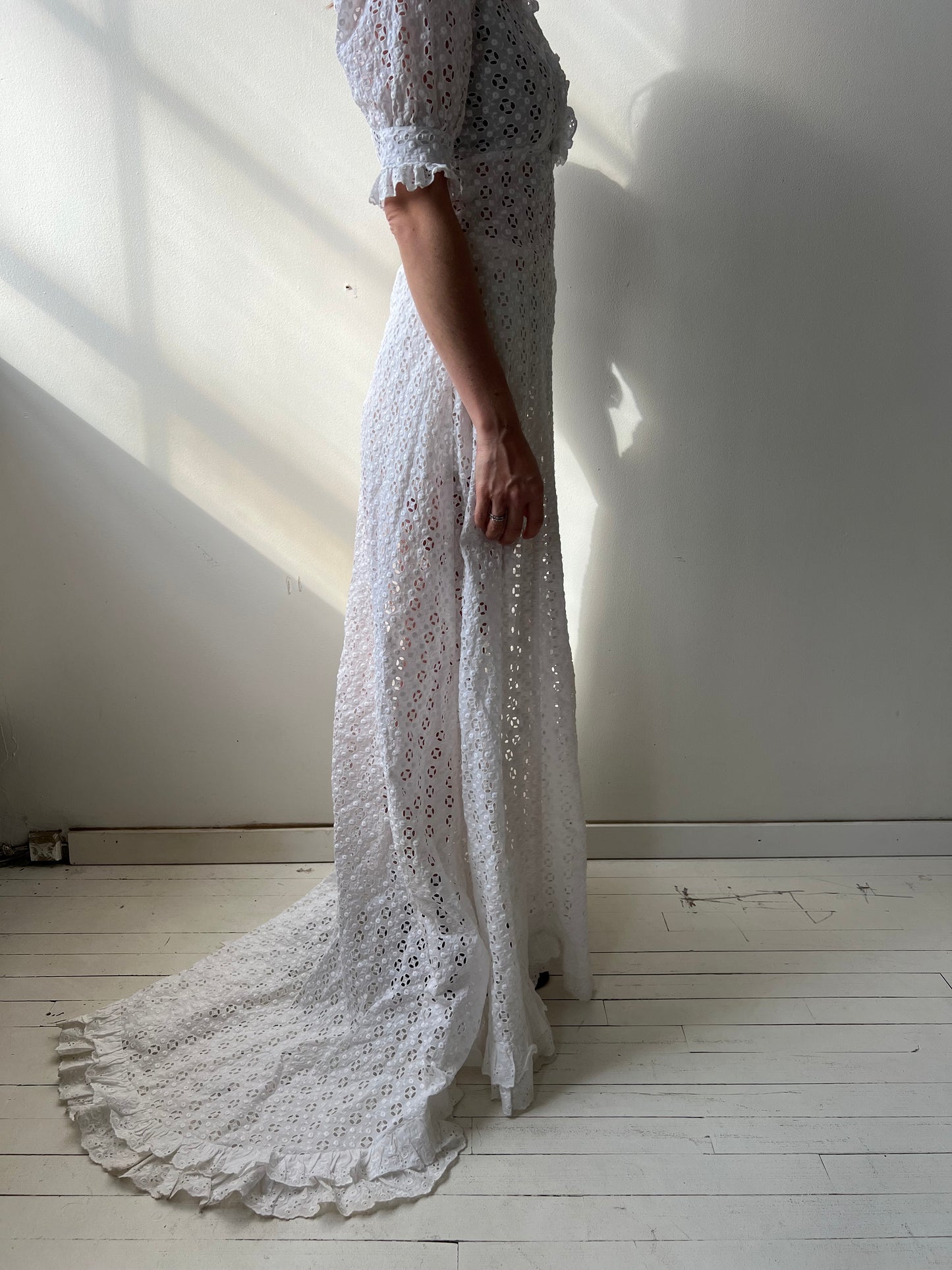 Cotton Eyelet Wedding Dress