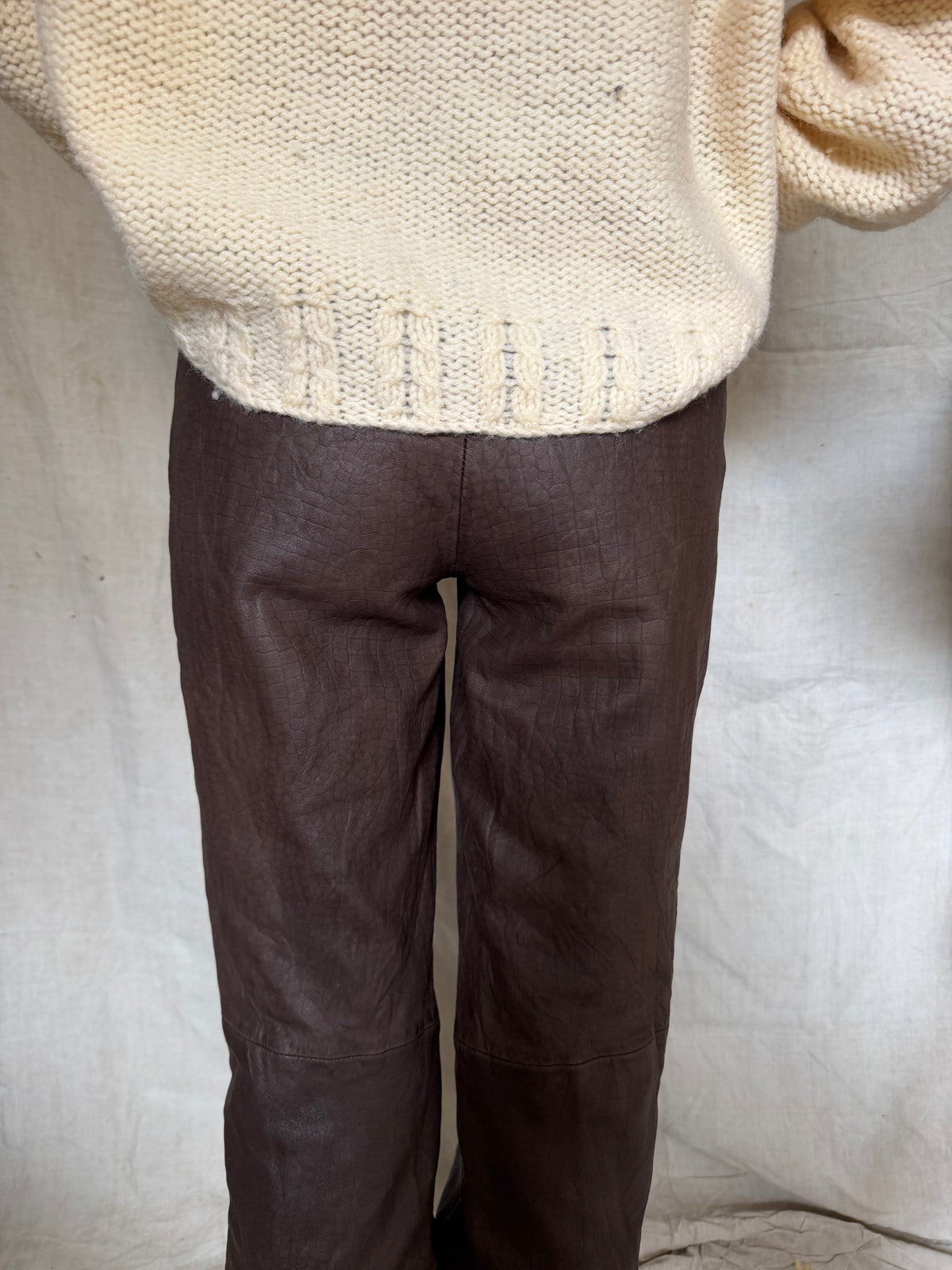Super Soft Chocolate Brown Leather Pants