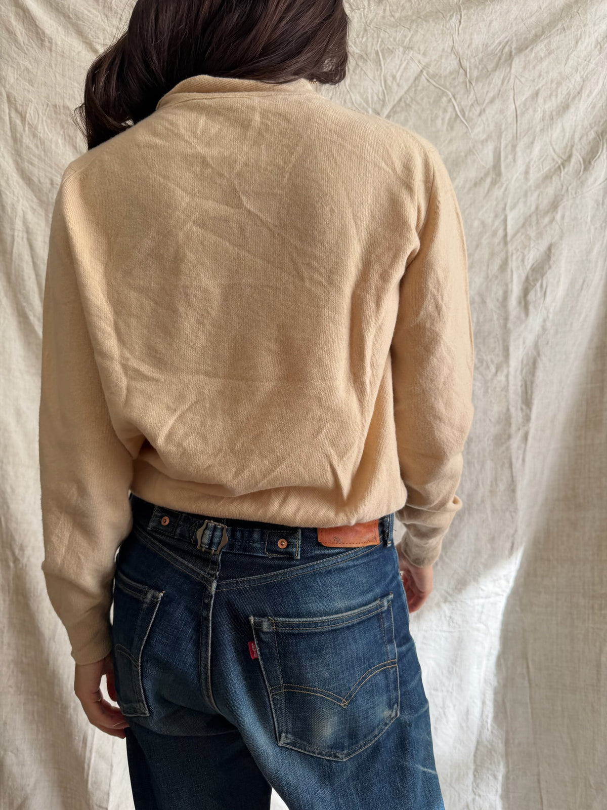 Beige Bow Knit