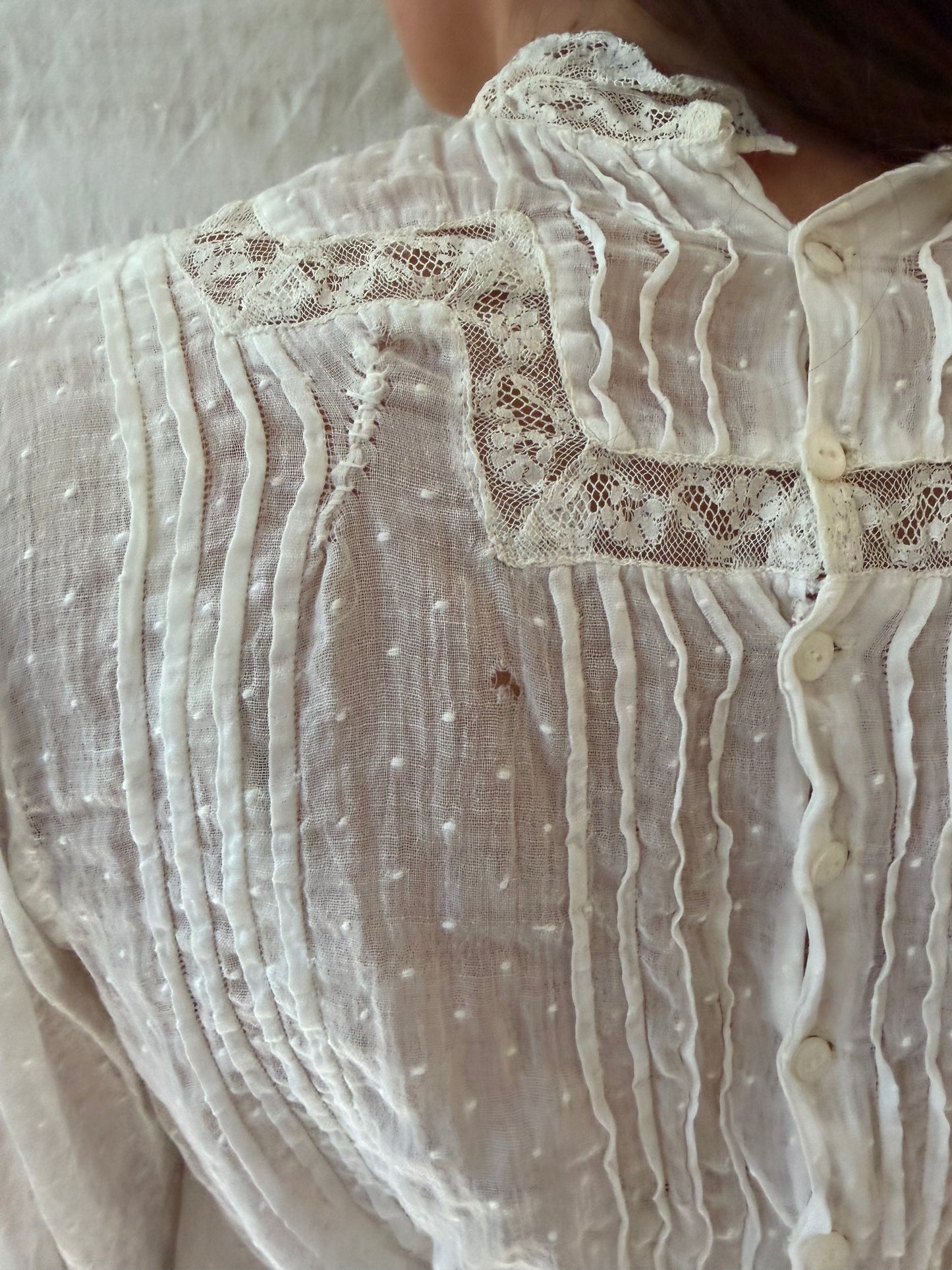 Polka Dot Cotton Antique Blouse