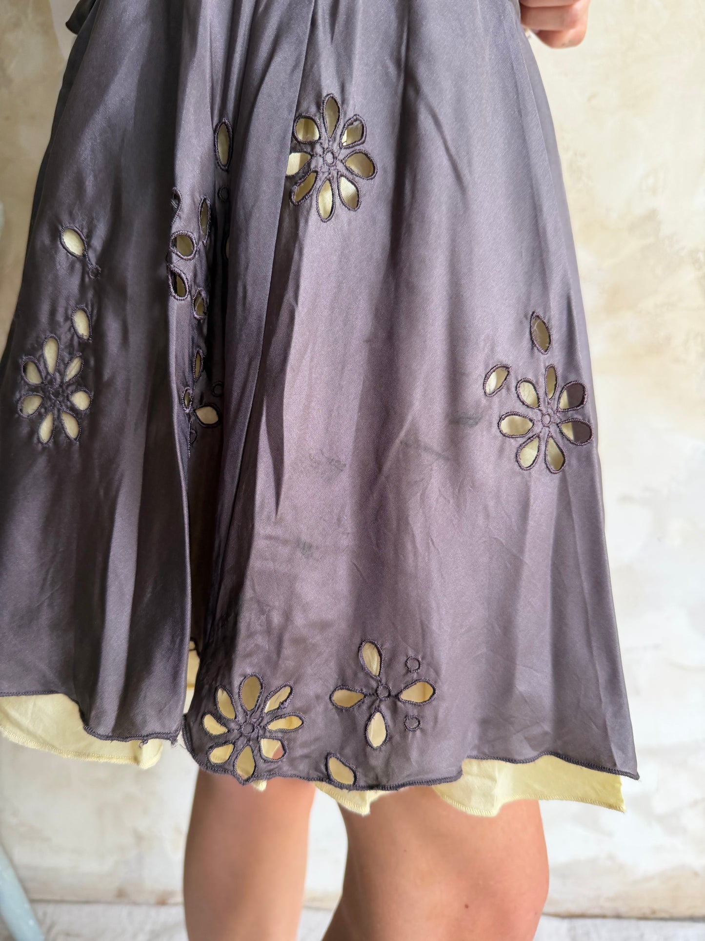 Silk Floral Skirt