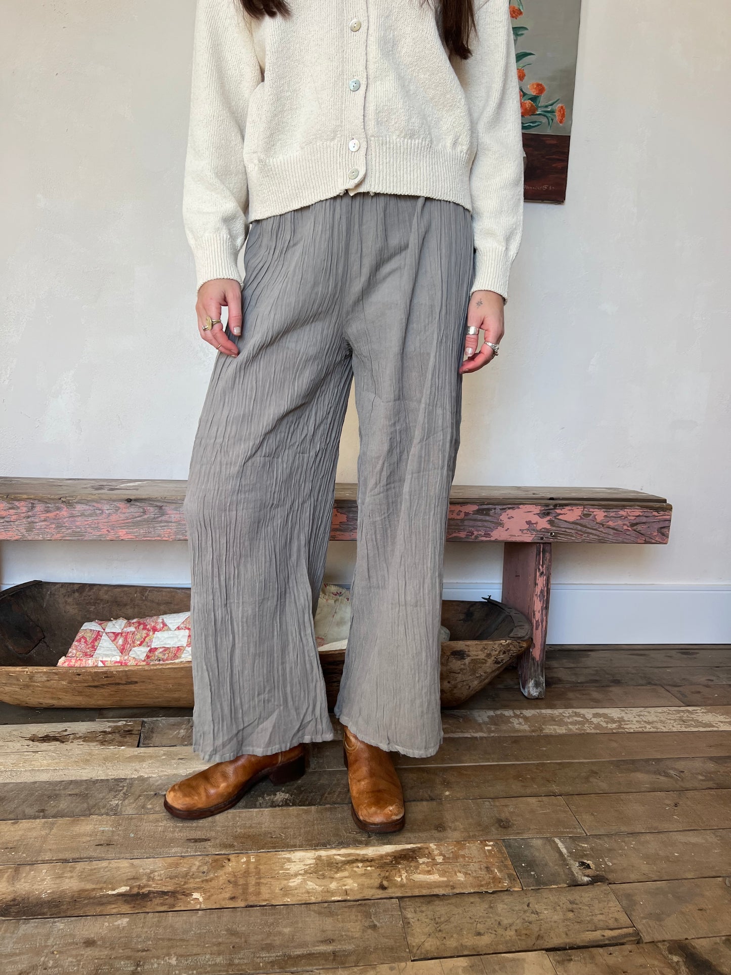 Oaxacan Grey Cotton Pant