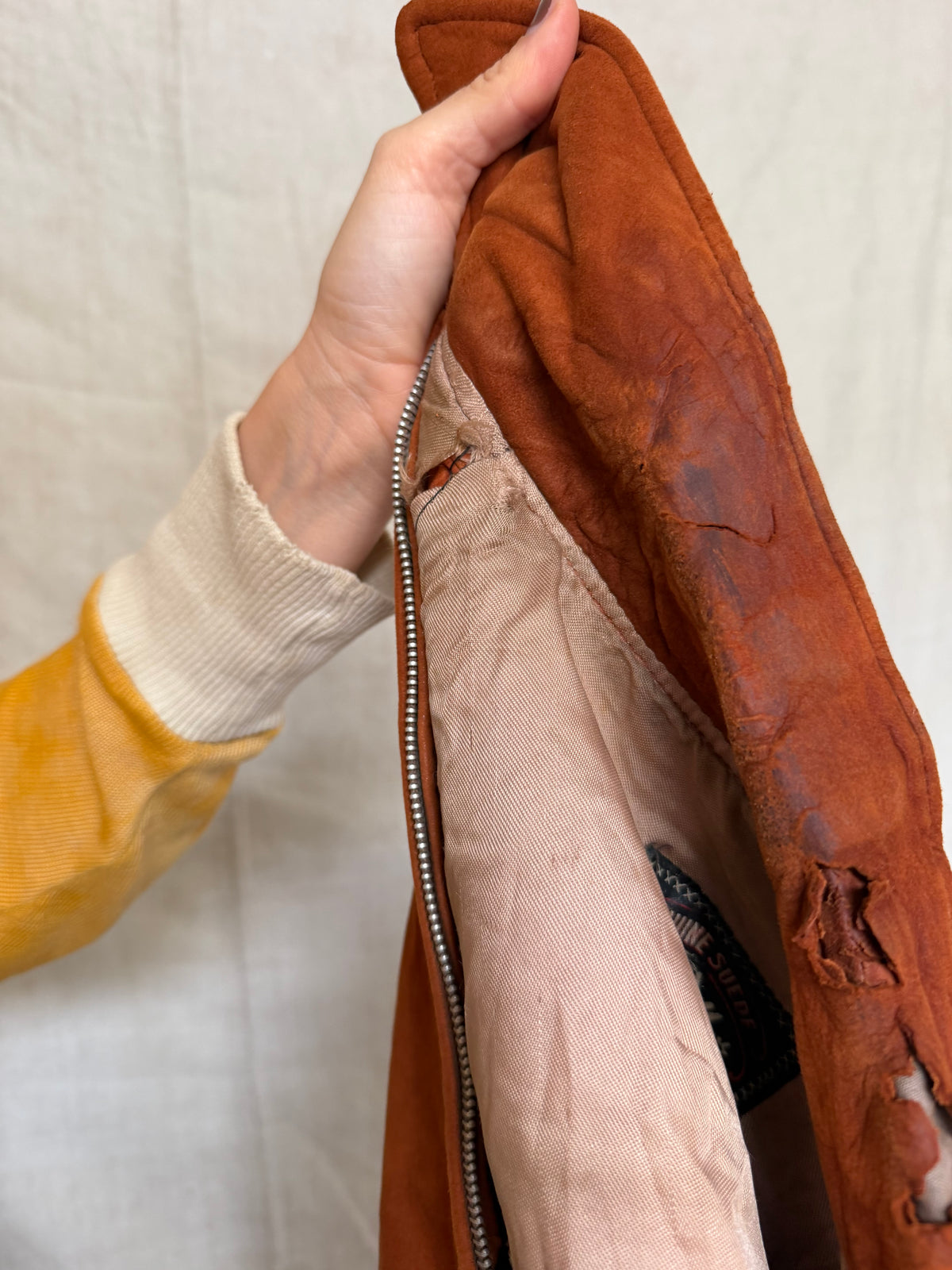Rusty Orange Suede Jacket