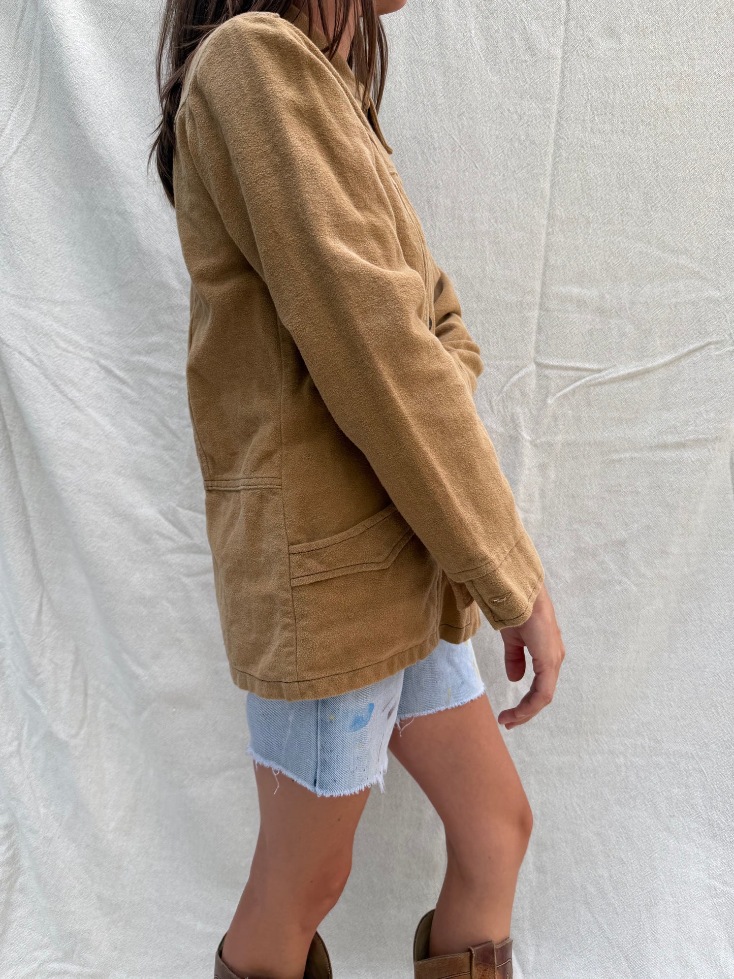Camel 70s Western Shacket
