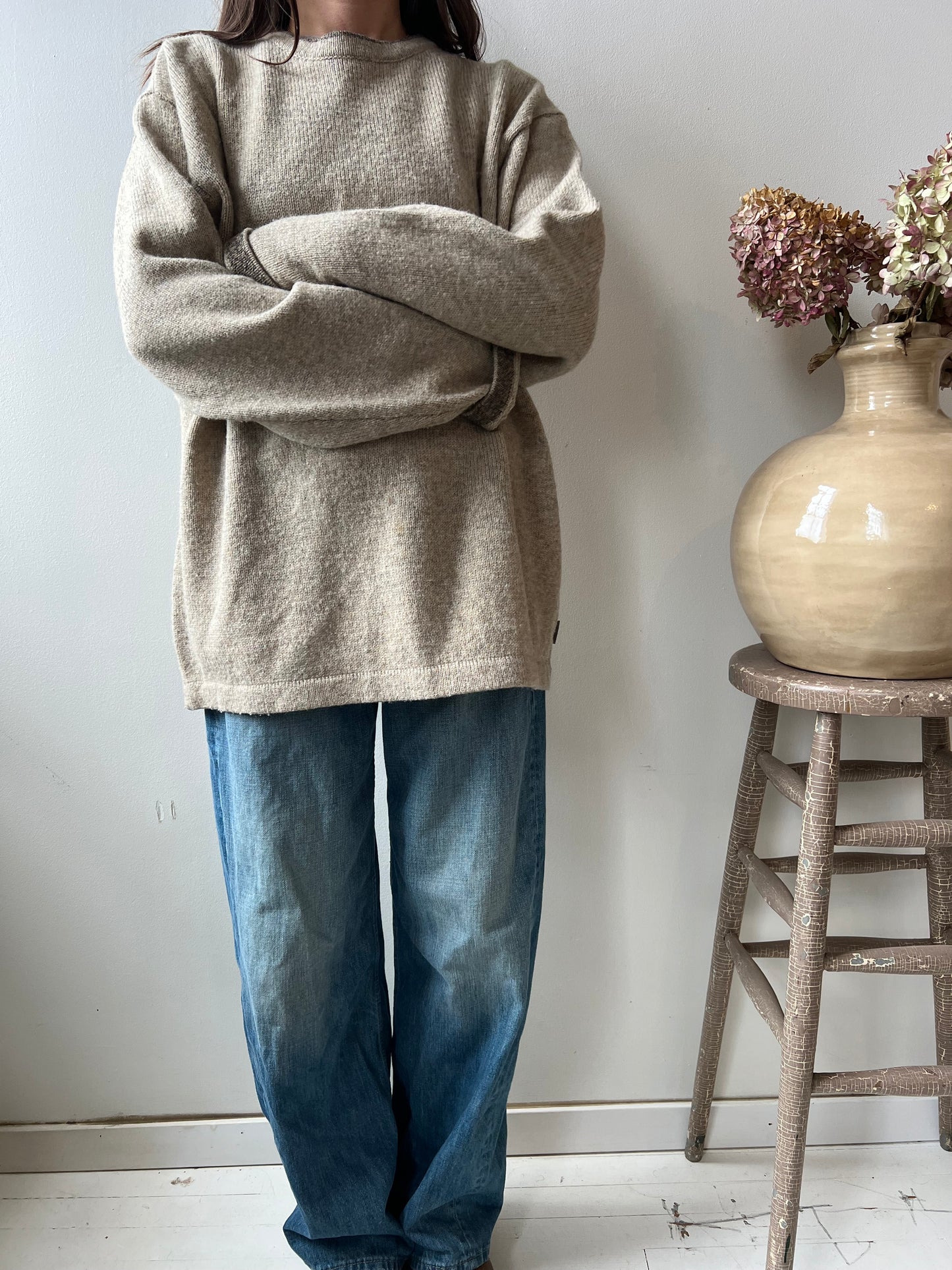 Khaki Heather Woolrich Pullover