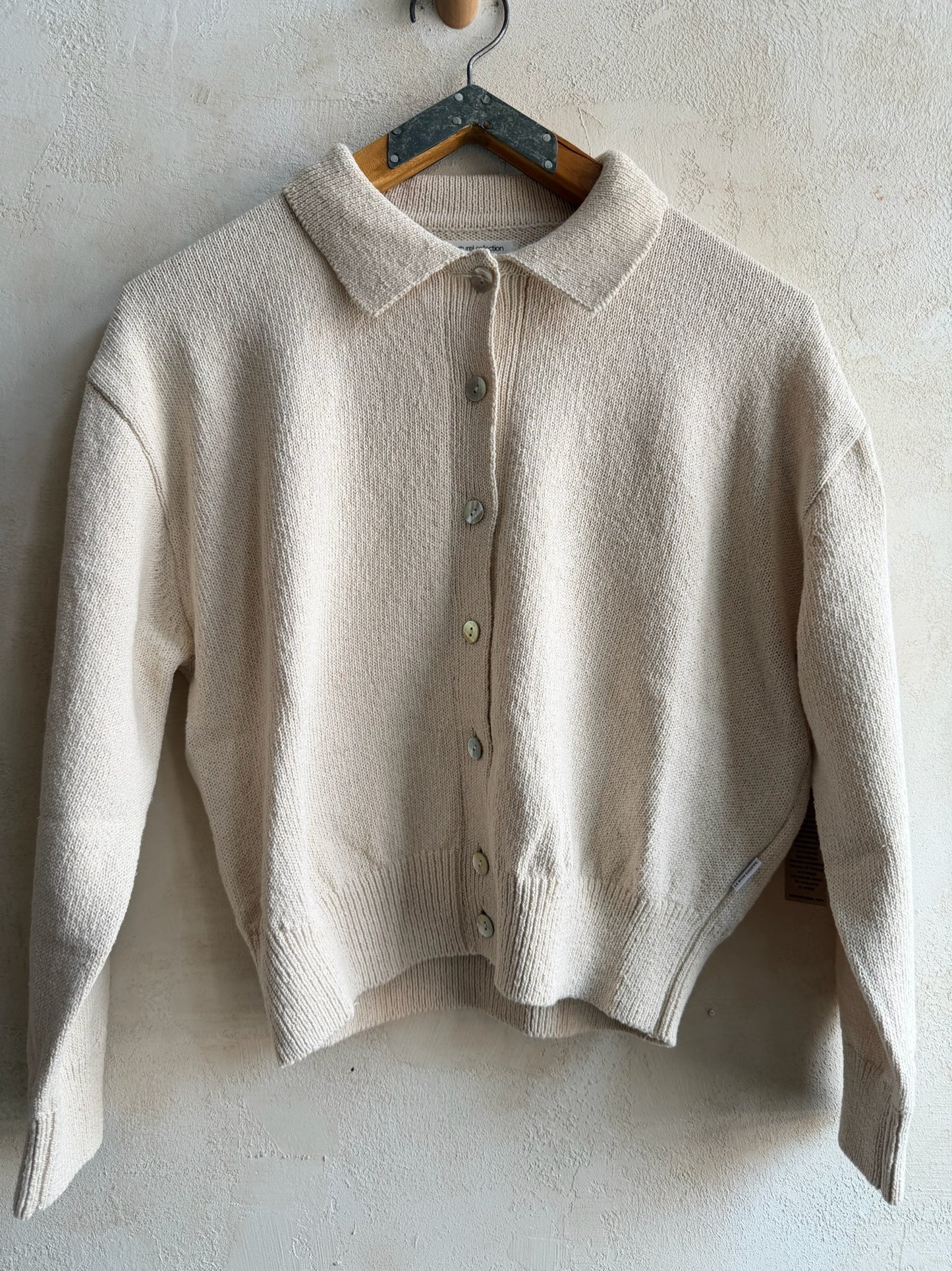 The Club Cardigan in Naturel By Le Bon Shoppe