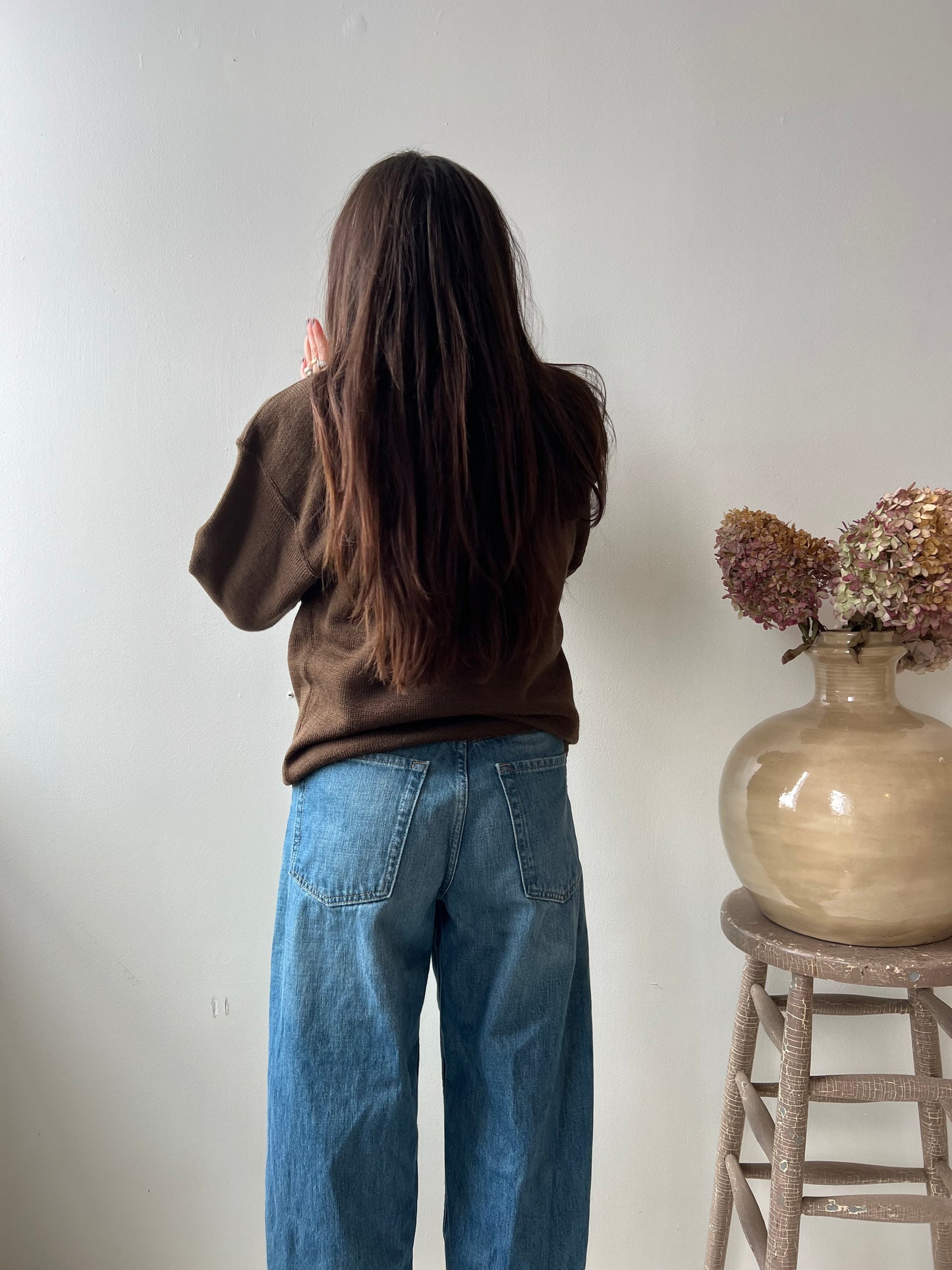 Olive Wool Military Sweater