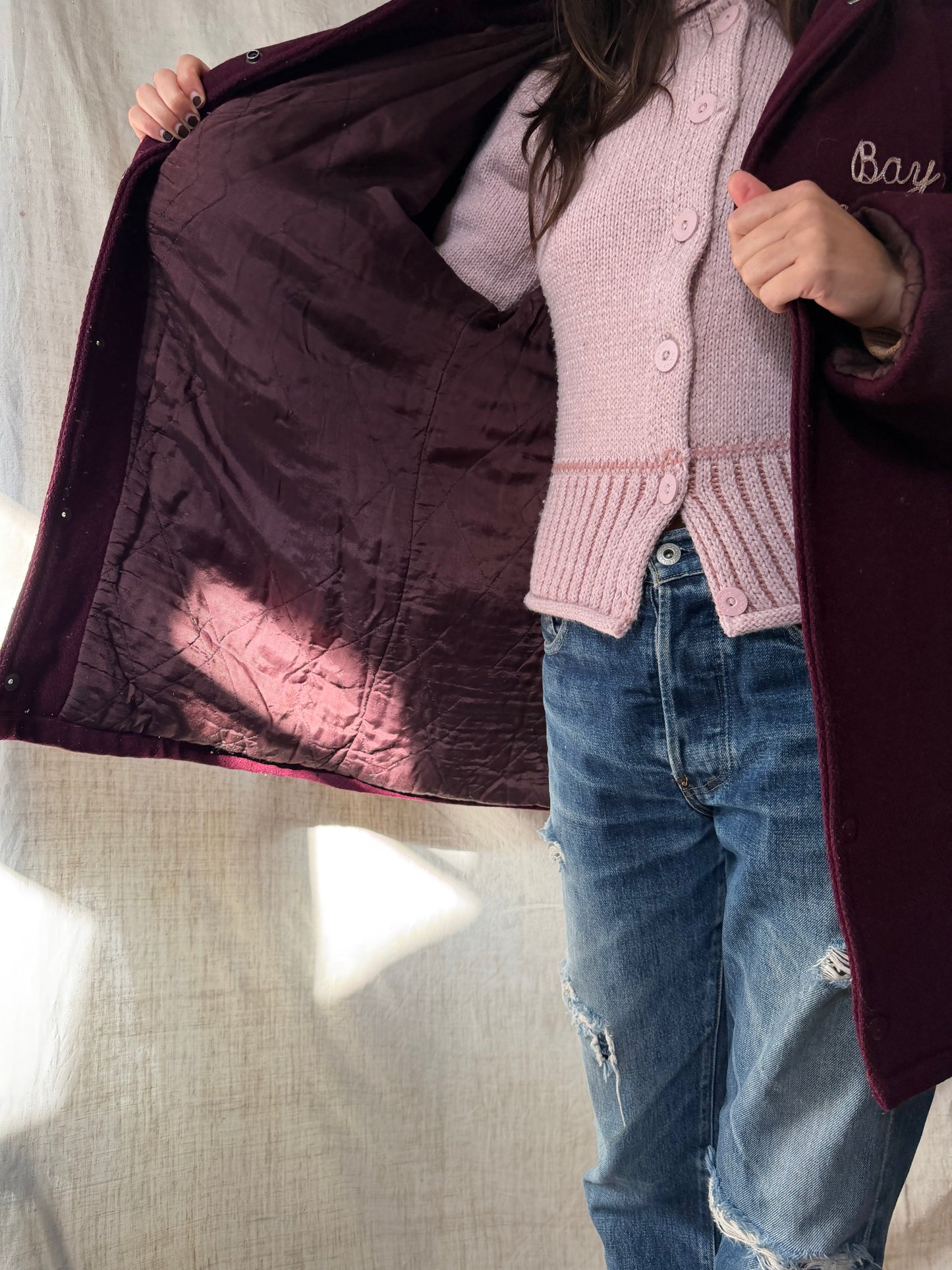 Maroon Bay Shore Varsity Jacket