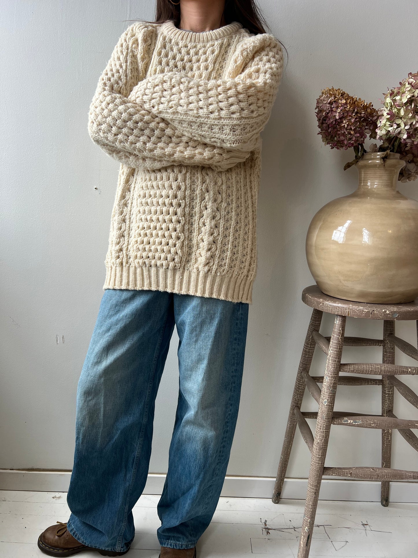 Cream Irish Fisherman Sweater