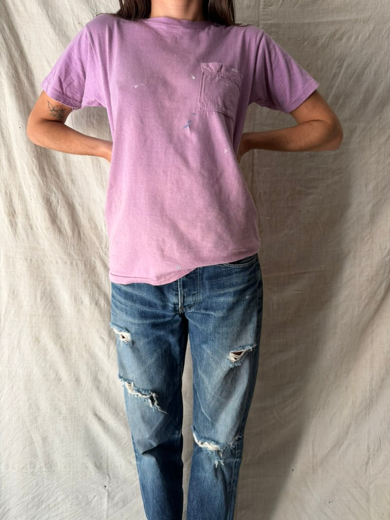 Faded Magenta Painters Tee