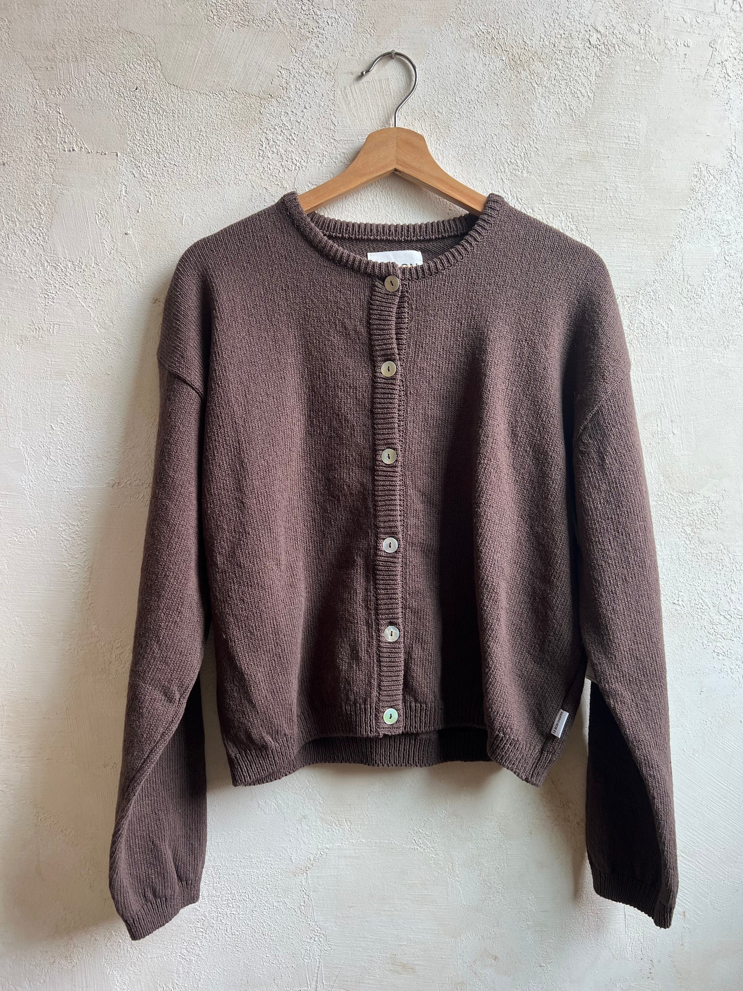 Cotton Leila Cardigan in Brown By Le Bon Shoppe