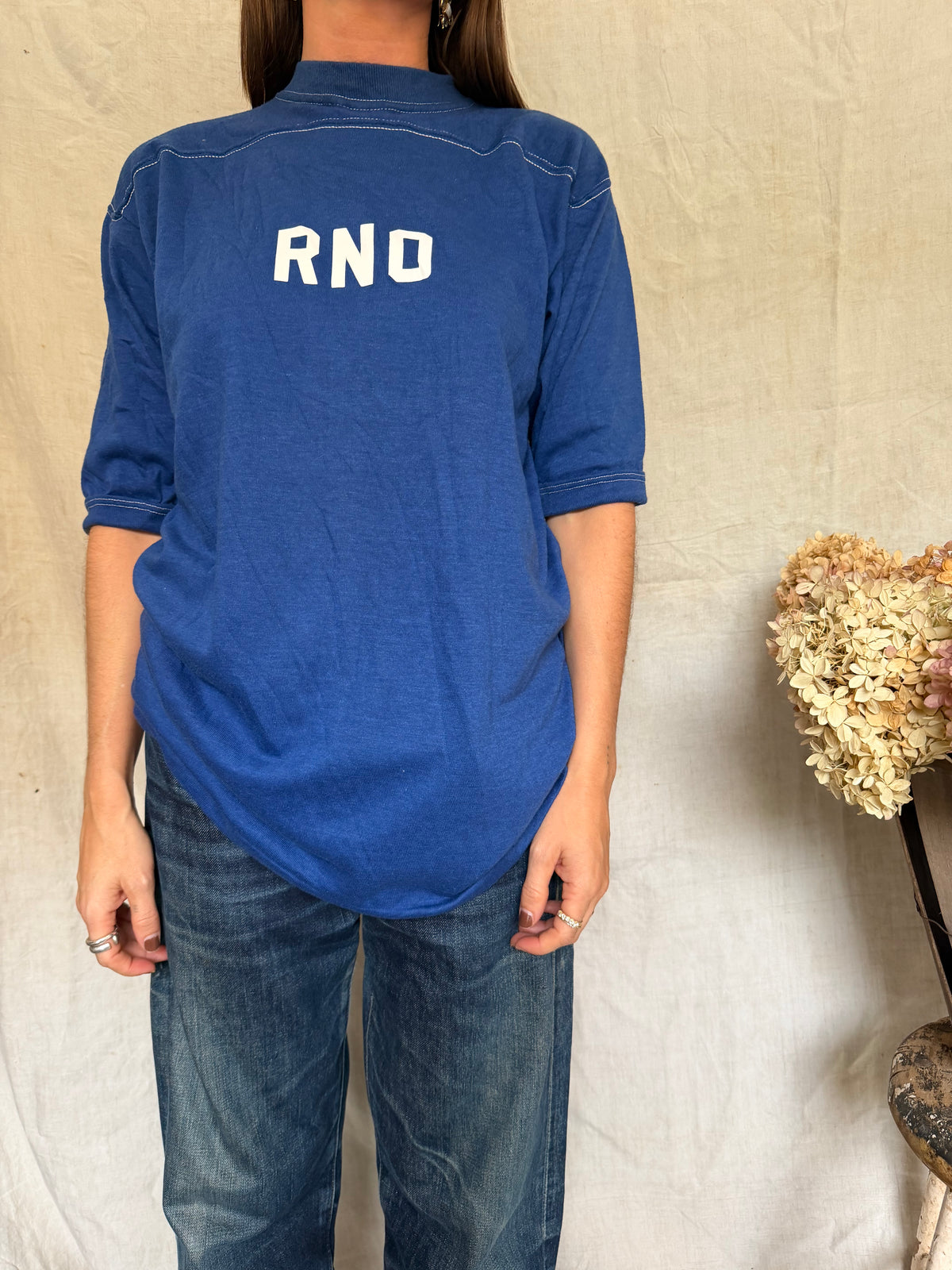 Blue Varsity Tee