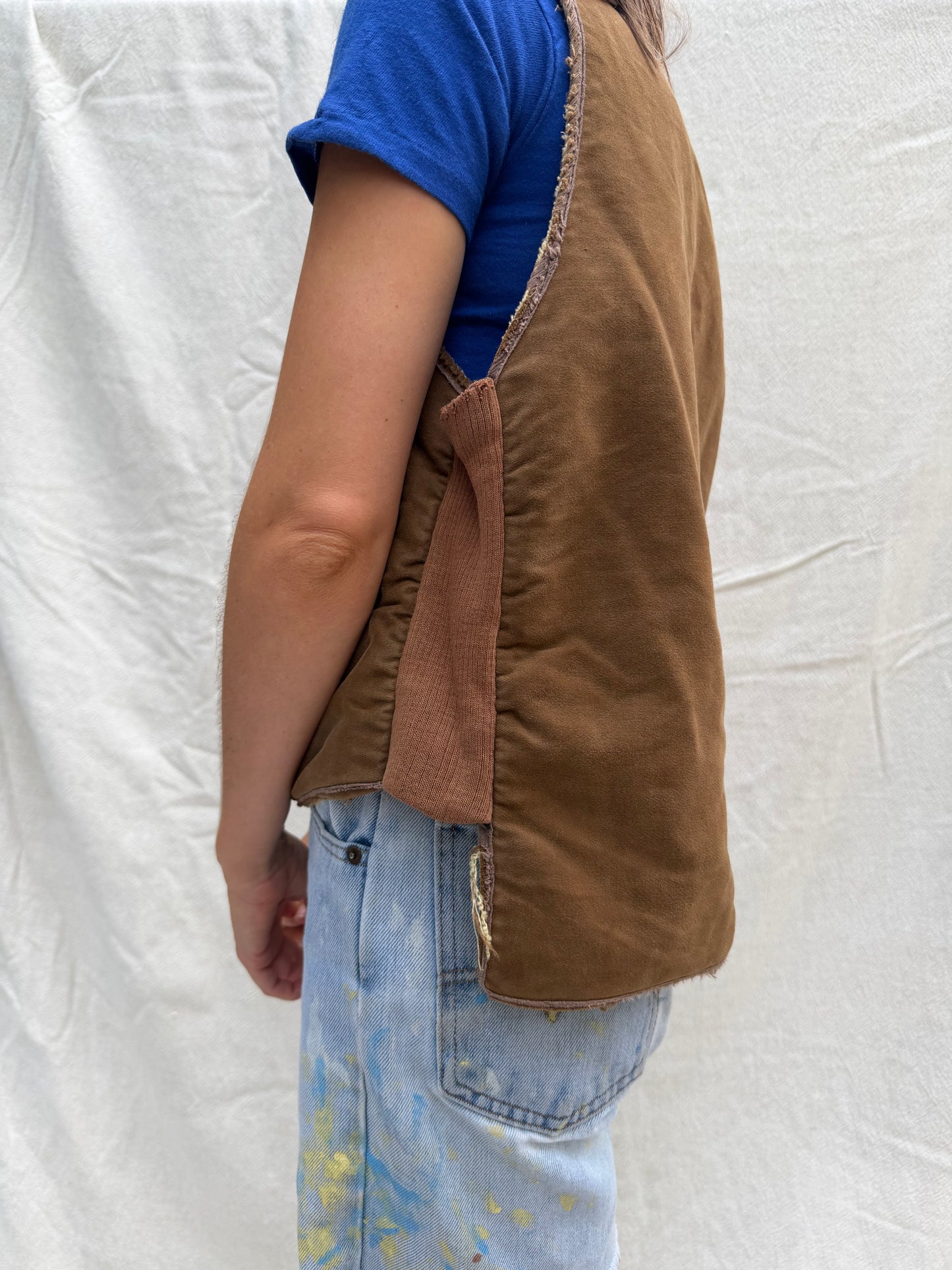 Distressed Brown Vest