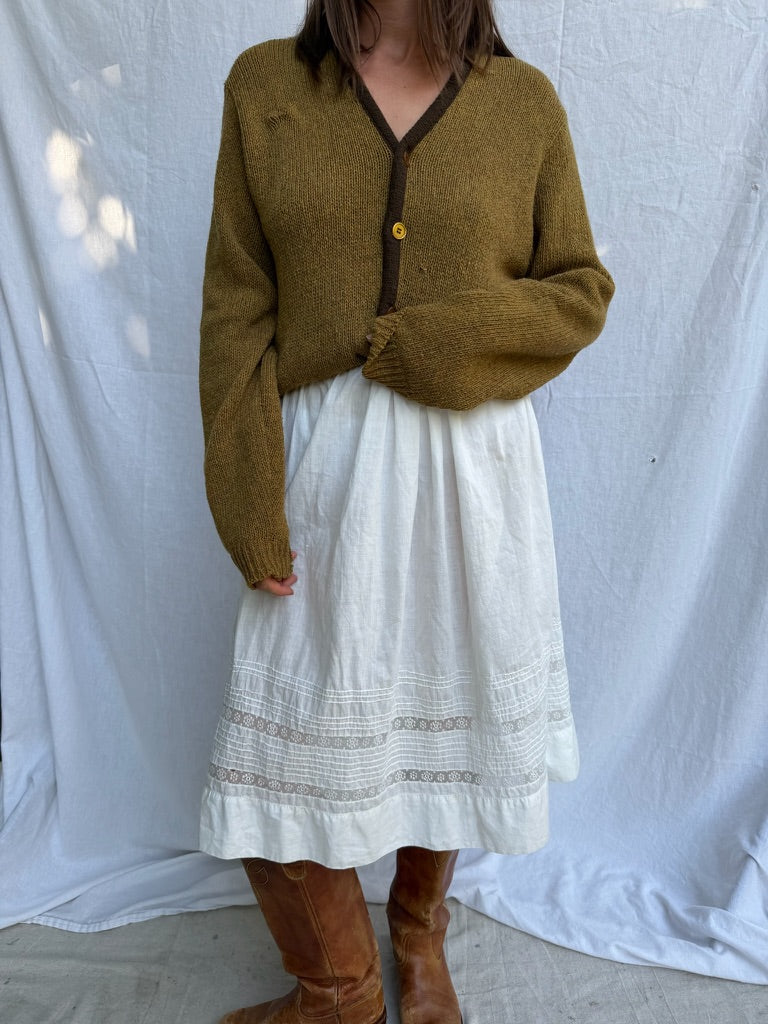 Ochre Wool Cardigan