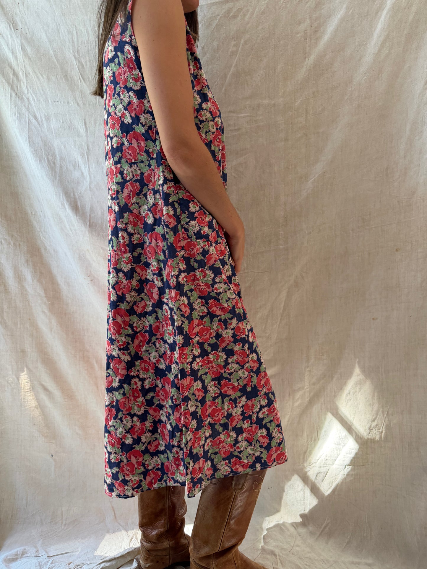 1940s Floral Feedsack Dress