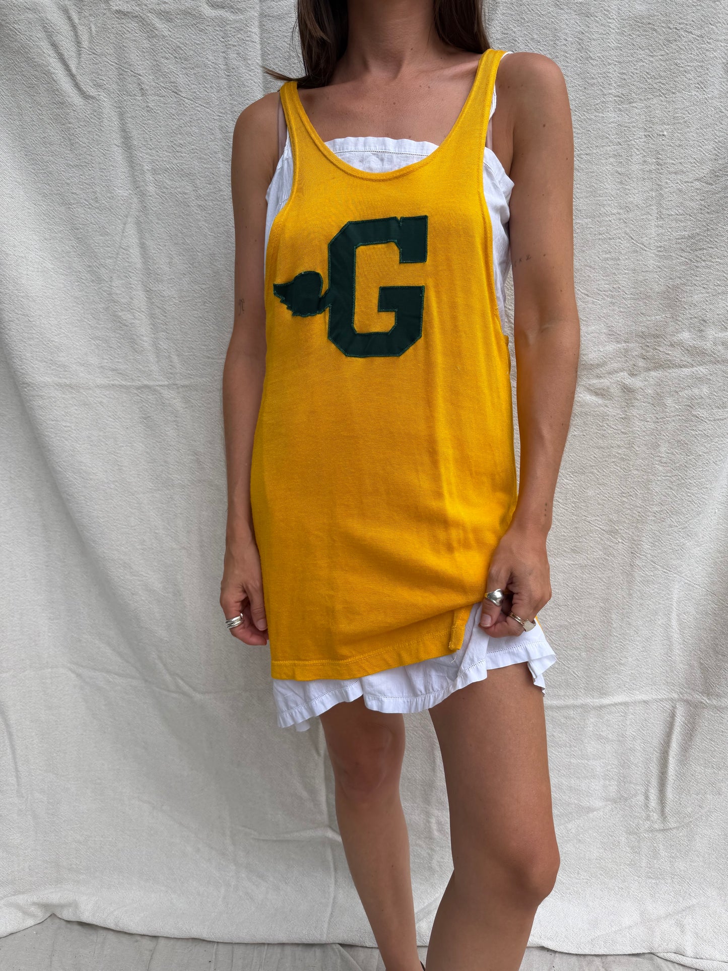 Yellow Varsity “G” Tank