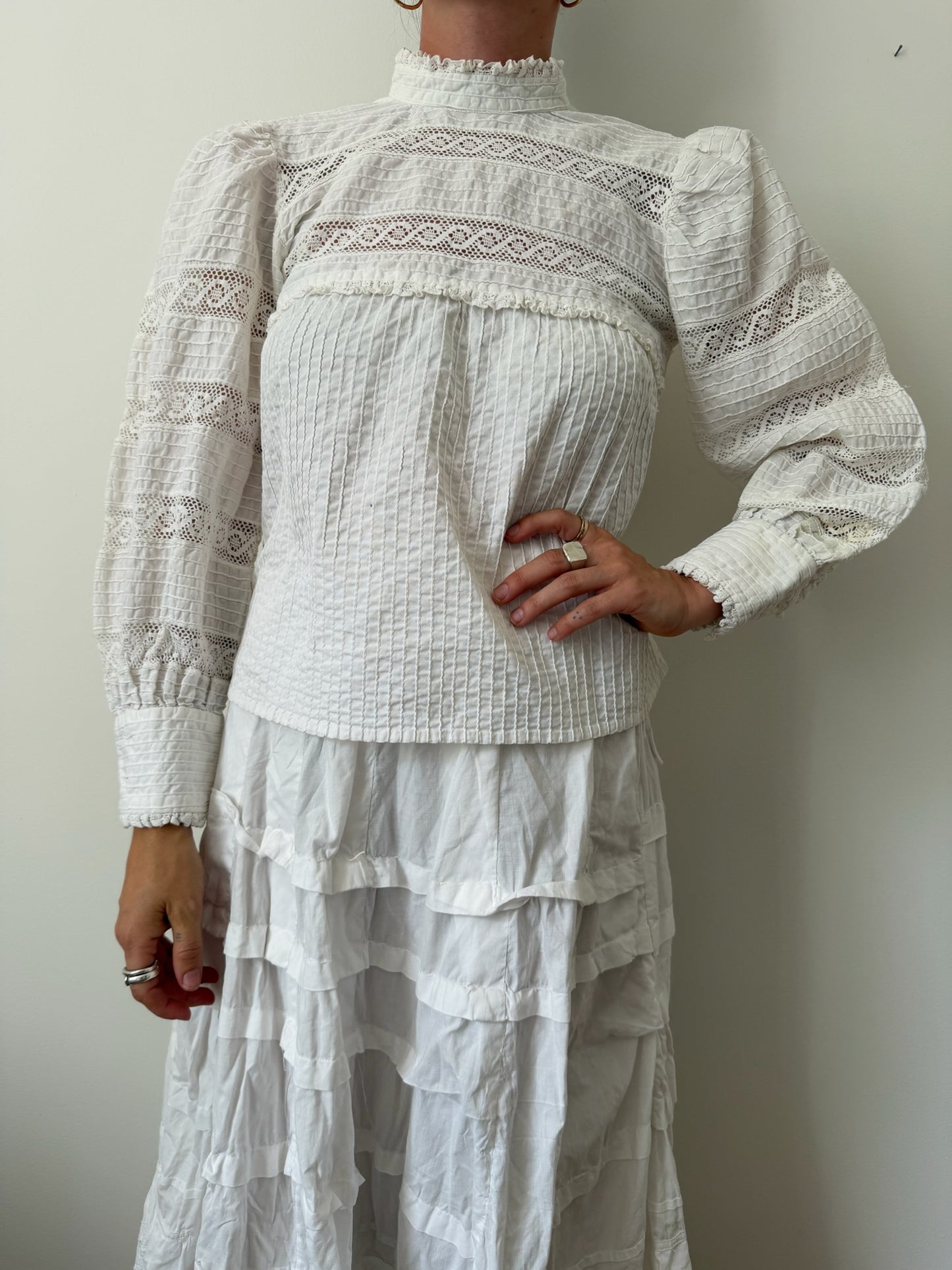 White Crochet Blouse