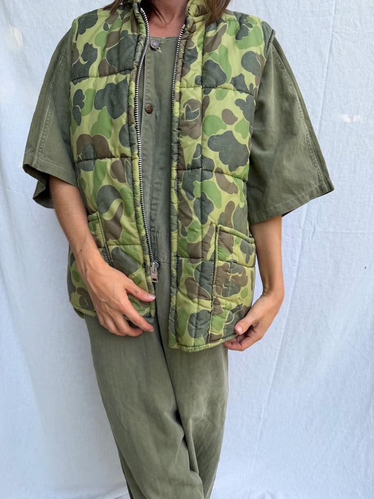 Faded Camo Puffer Vest