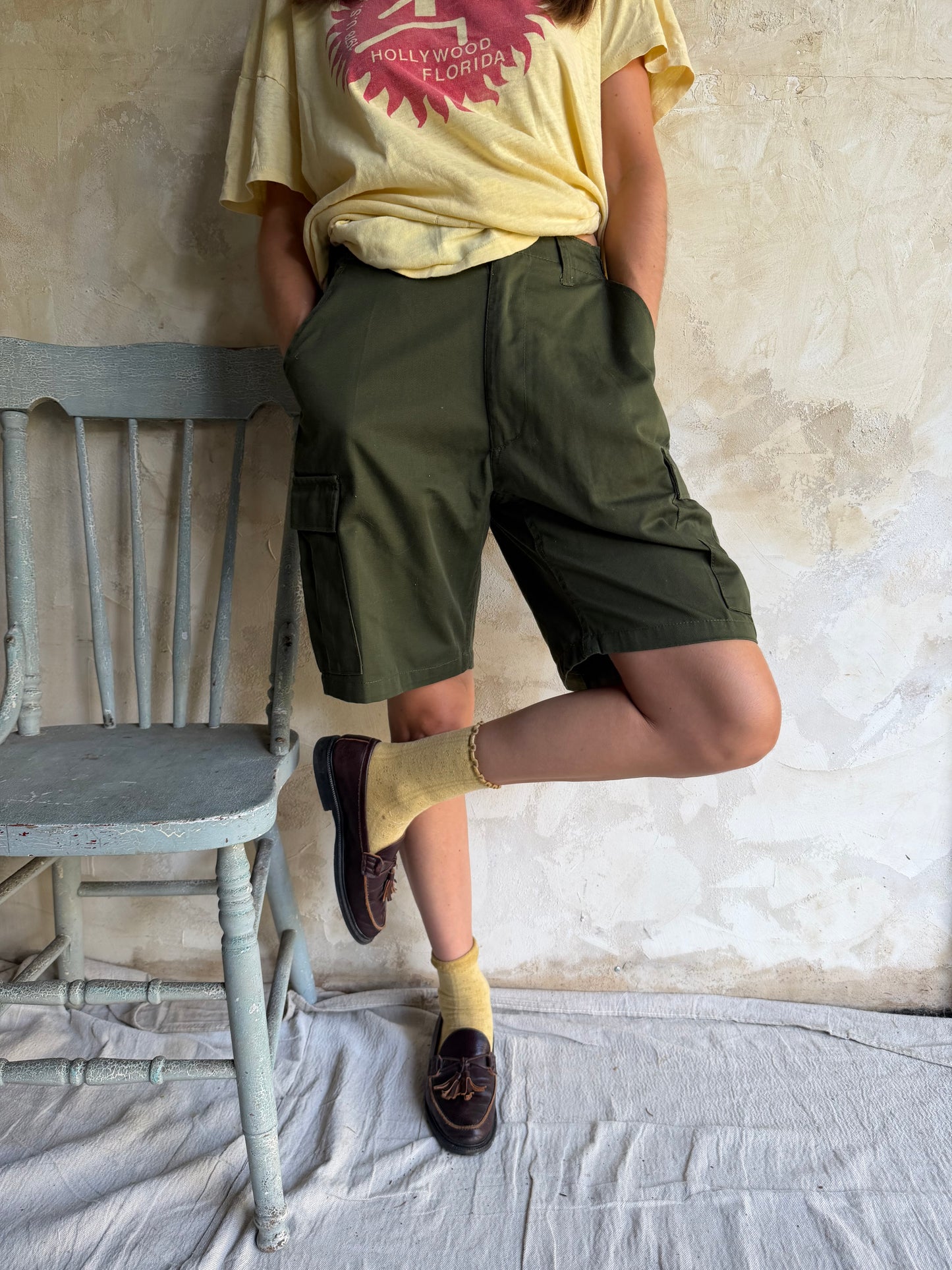 Green Cargo Military Shorts
